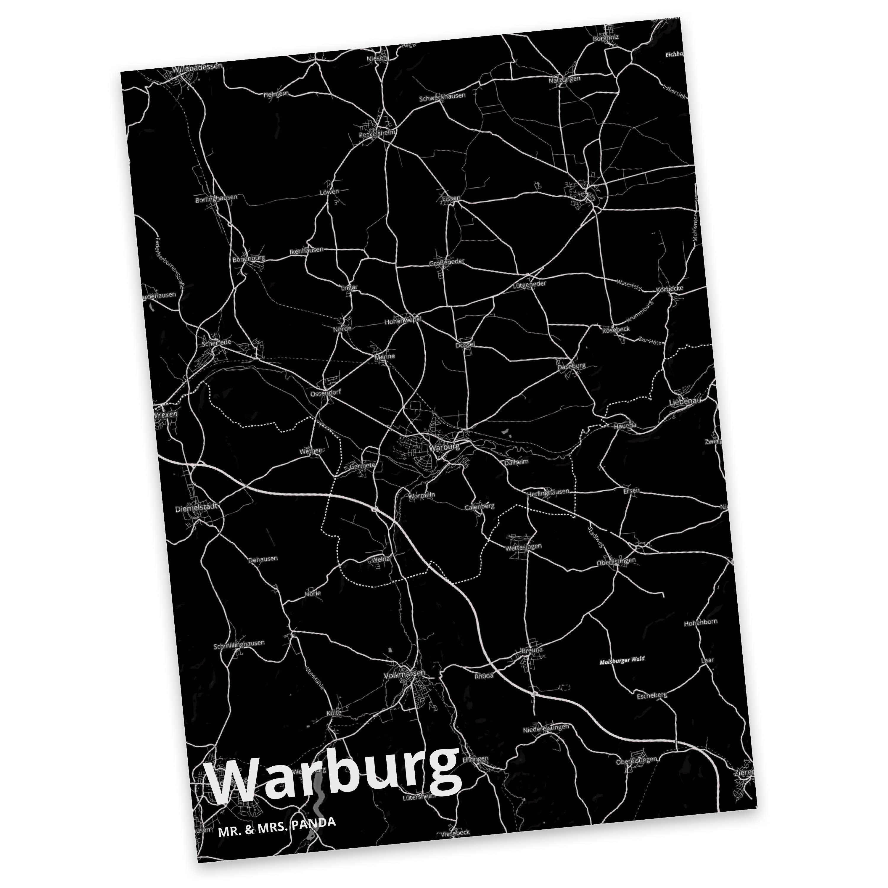 Postkarte & Warburg Geschenkkarte, Stadt, - Mr. Dankeskarte, Geschenk, Karte, St Mrs. Panda Ort,