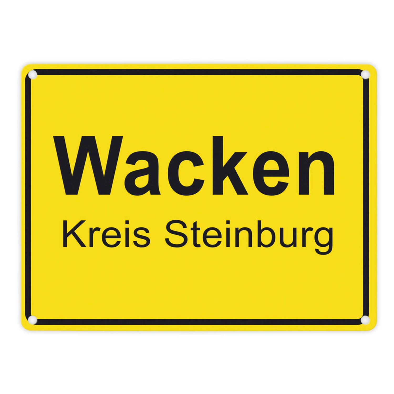 Metallschild Wacken Ortsschild Schild Blechschild Aluminiumschild Emailleschild