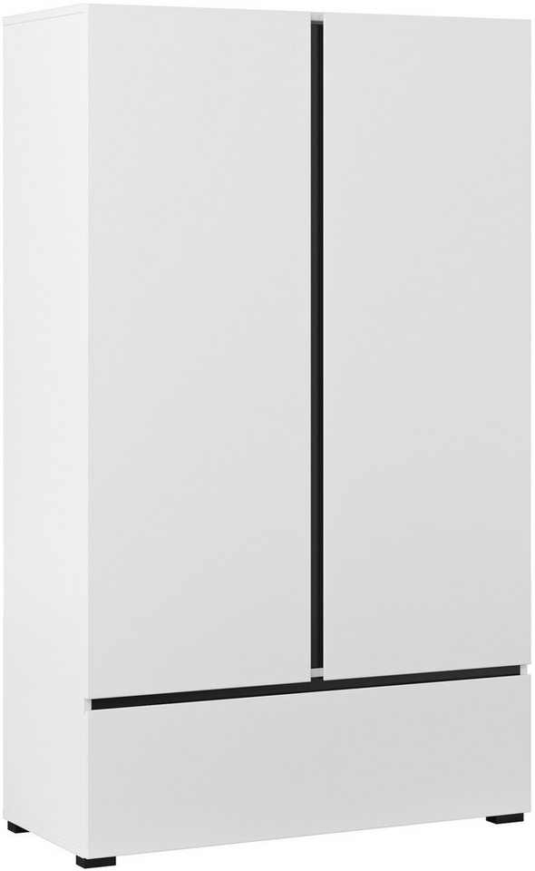 OTTO home Wäscheschrank Cross, moderner griffloser Kleiderschrank Mehrzweckschrank, Drehtürenschrank mit 1 Schublade, 3 Farben verfügbar