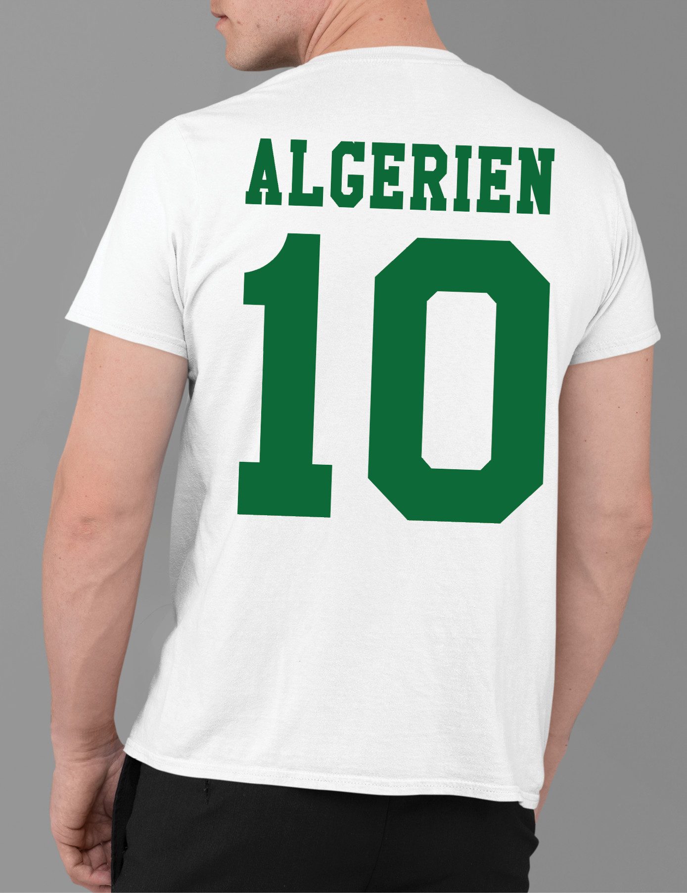 Youth Designz Print-Shirt Algerien Herren T-Shirt im Fußball Trikot Look mit sportlichem Print