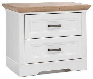 Schlafkontor Komplettschlafzimmer Singlezimmer JASMIN 3-teilig Schlafzimmerset Pinie weiß Nachbildung, (Komplett-Set, 3-St., Kleiderschrank, Einzelbett, Kommode)