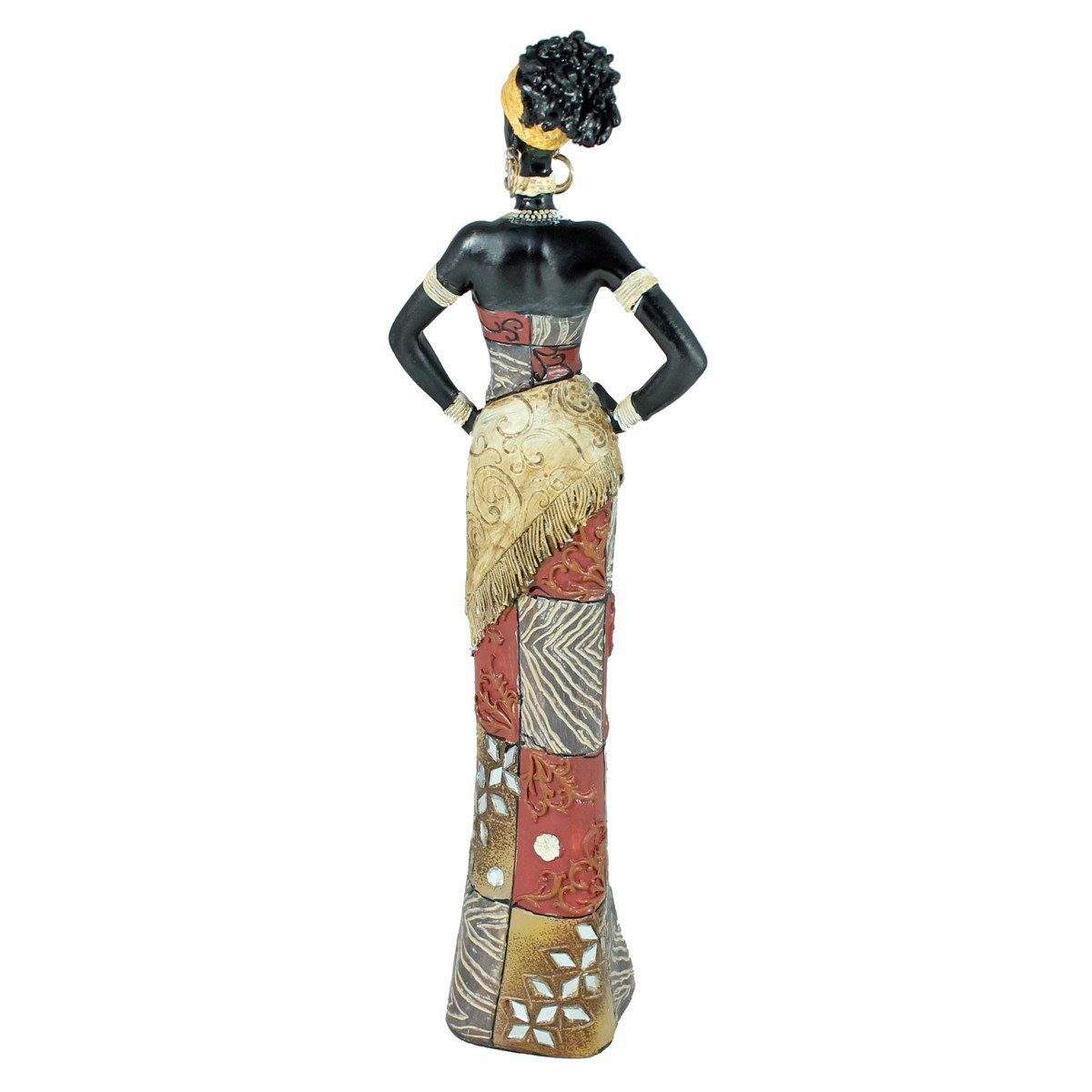 colourliving Afrikafigur Frau in Figur Afrika Kleid einem bunten handbemalt Dekofiguren, Afrikanische Deko