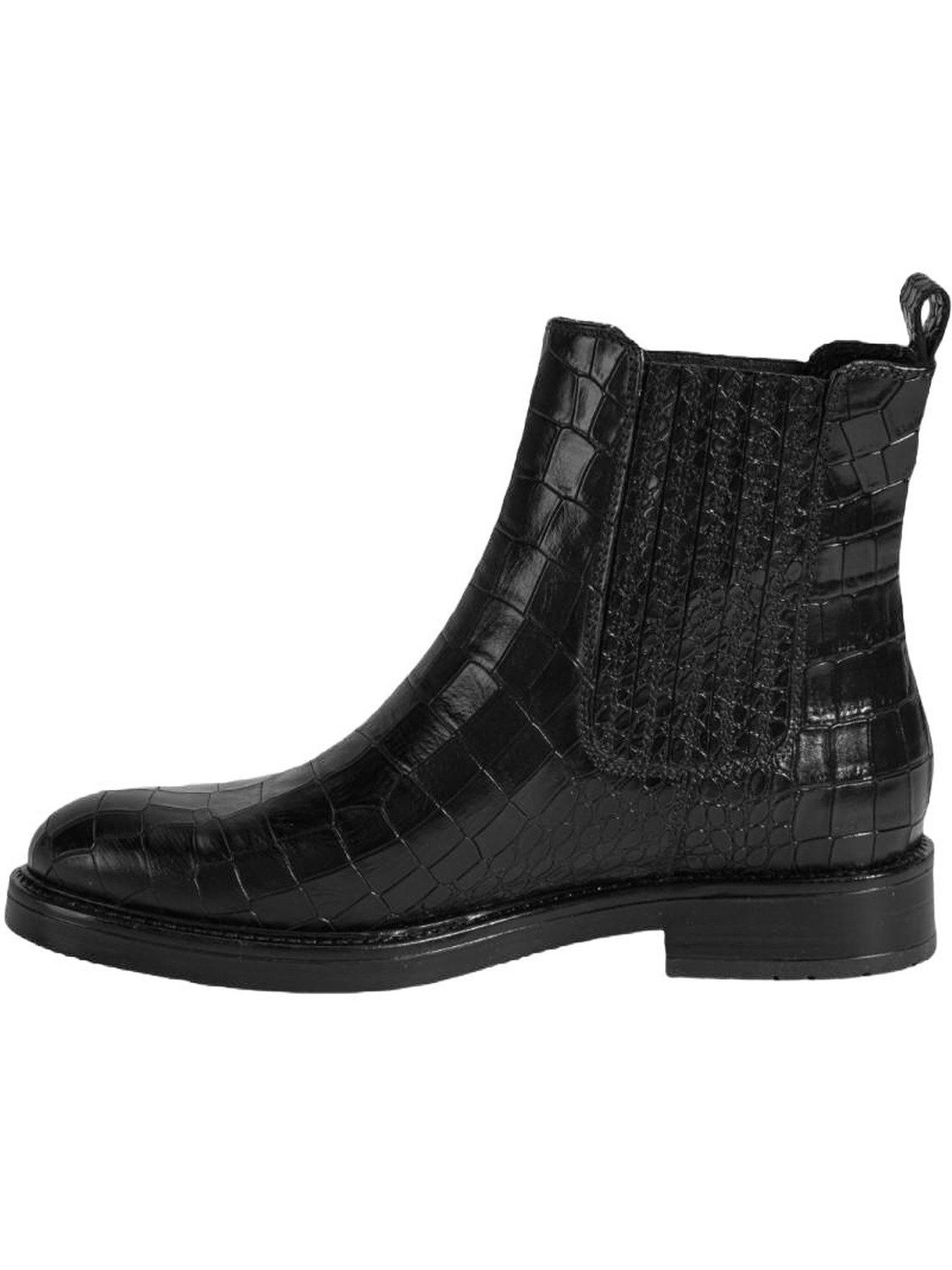 Desa Damenstiefel – Obermaterial aus Leder, elastische Schnürsenkel, flach Stiefel