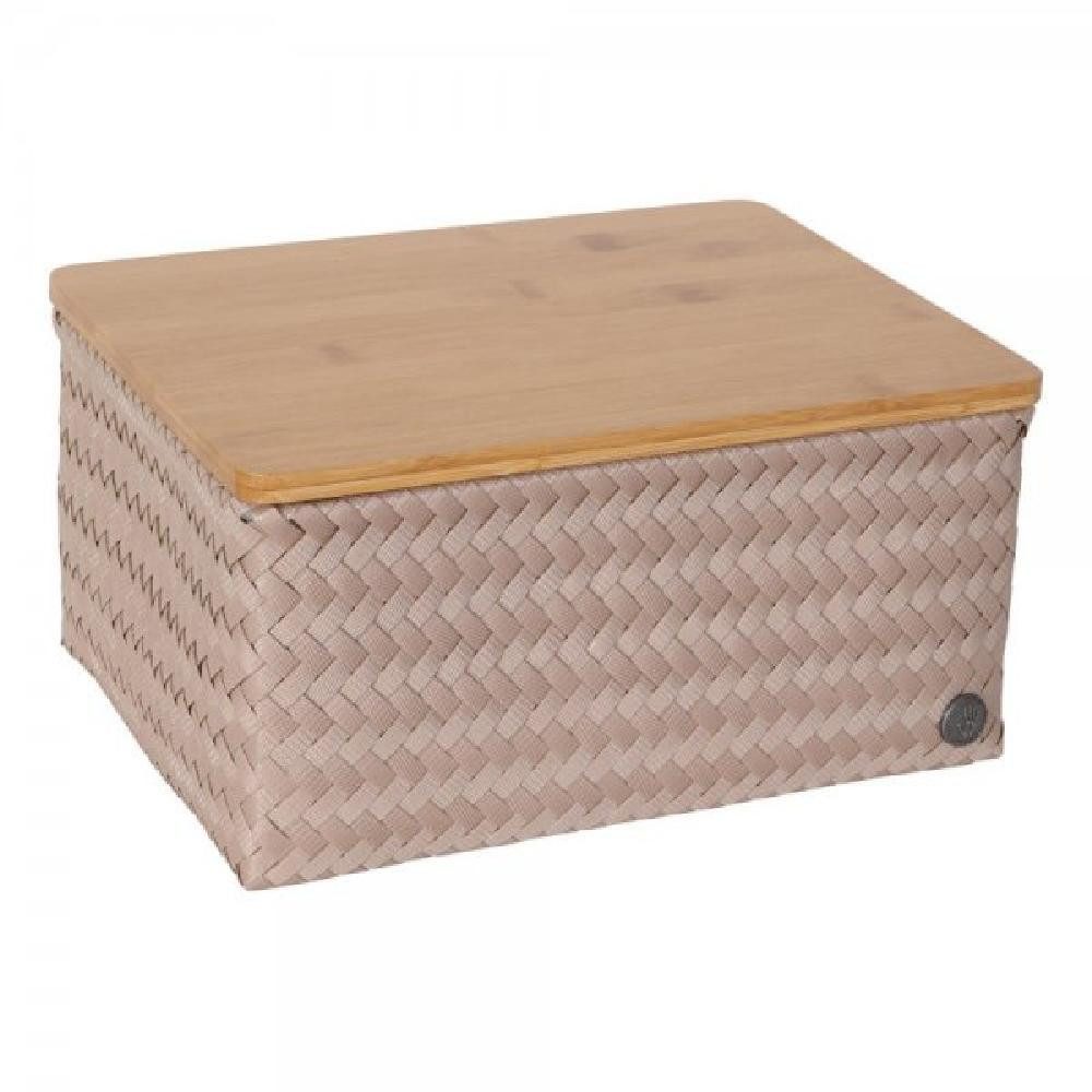Badorganizer Handed By Aufbewahrungskorb Top Fit Large Mit Bambusdeckel Caffè Latte