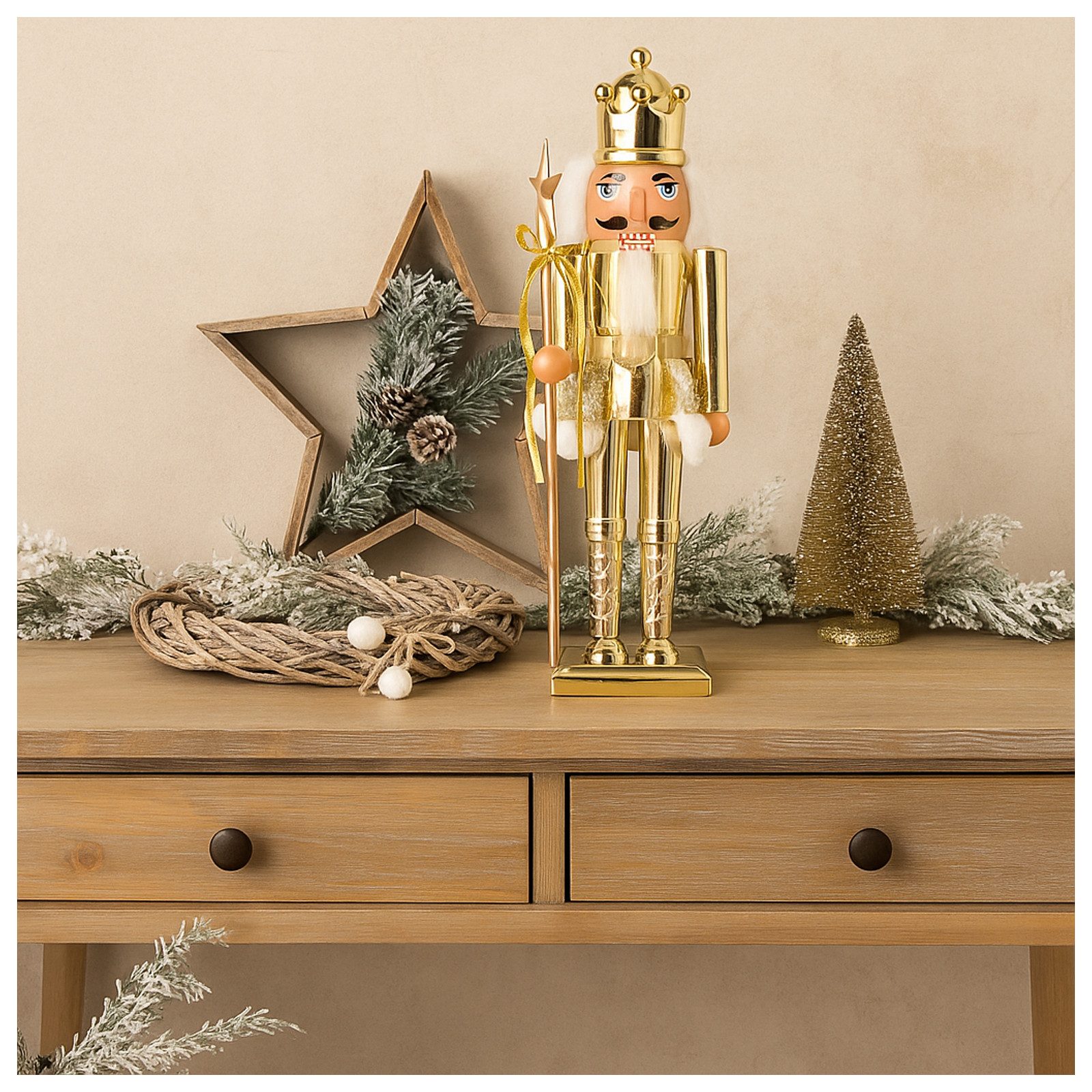 HTI-Living Weihnachtsfigur Nussknacker Gold (Stück, 1 St., 1 Nussknacker), günstig online kaufen