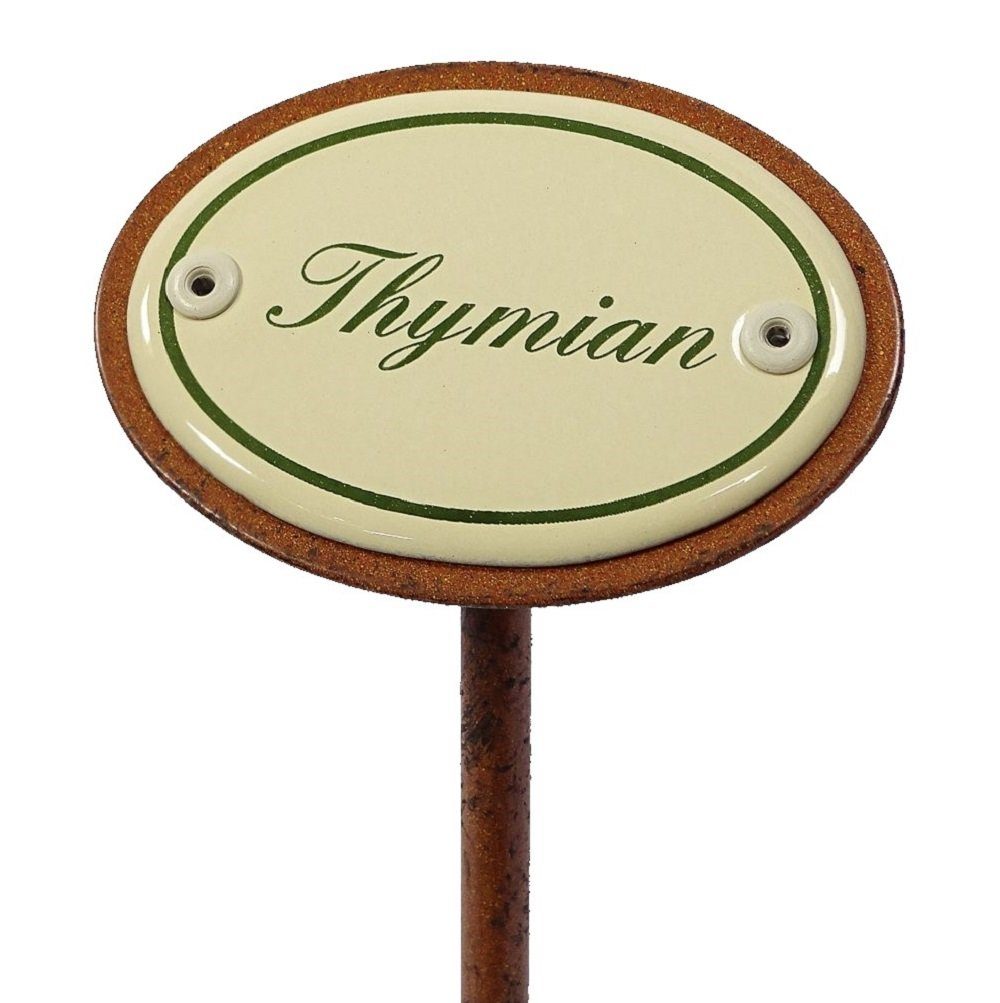 Linoows Gartenstecker Kräuterschild Thymian, Garten Kräuterstecker günstig online kaufen