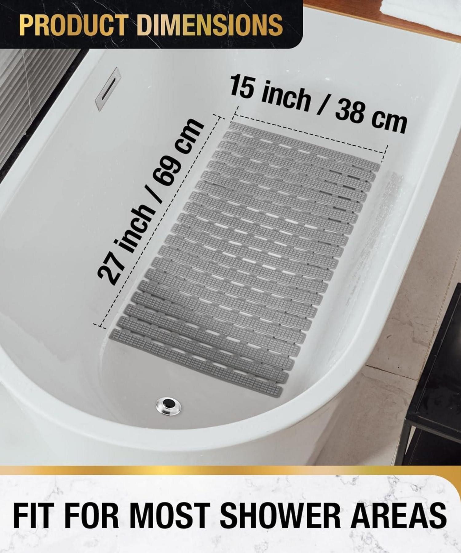 LuxusKollektion Badaccessoire-Set Badewannenmatte rutschfest 68x38cm Antiru günstig online kaufen