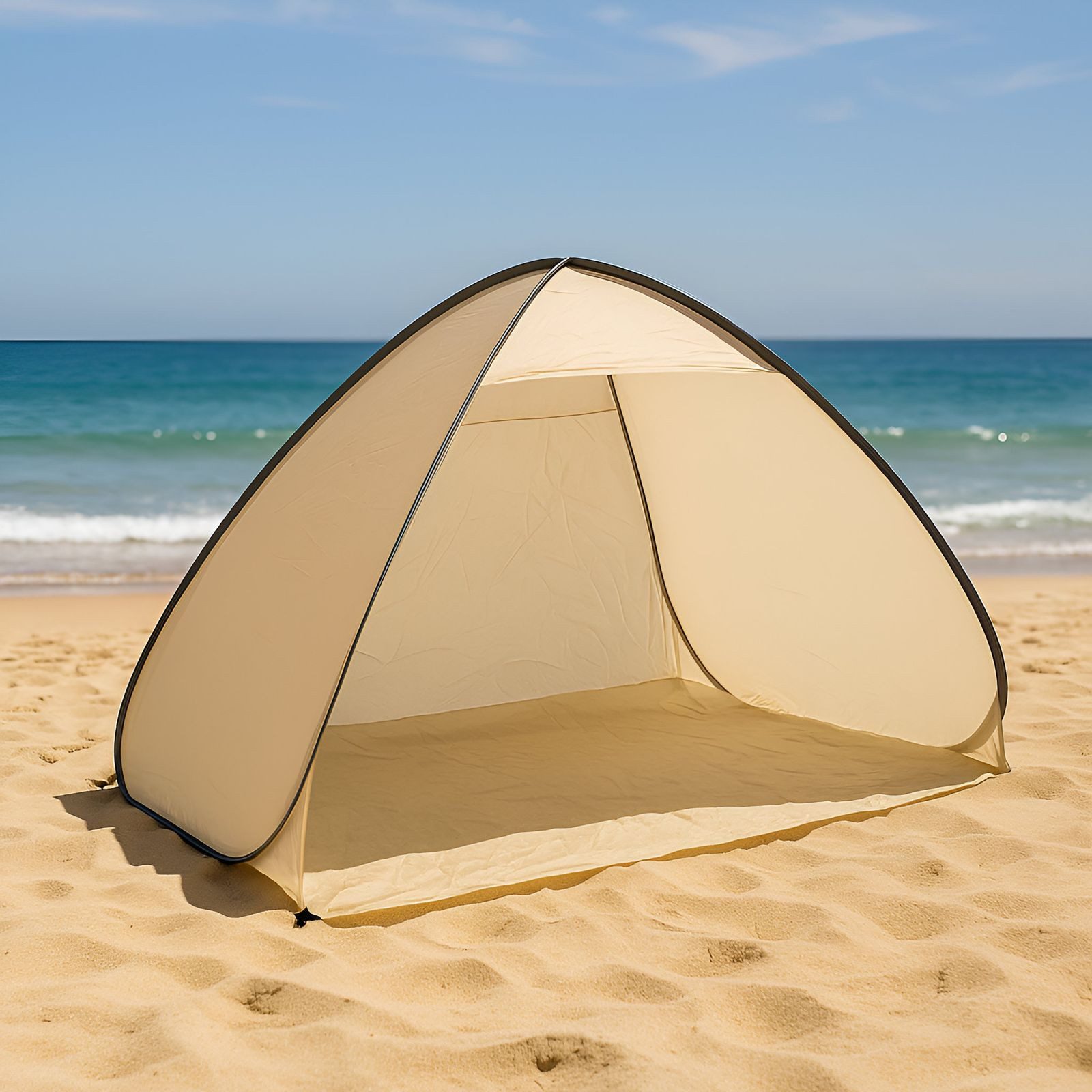 BURI Kuppelzelt Pop-Up Strandmuschel Windschutz Sonnenschutz günstig online kaufen