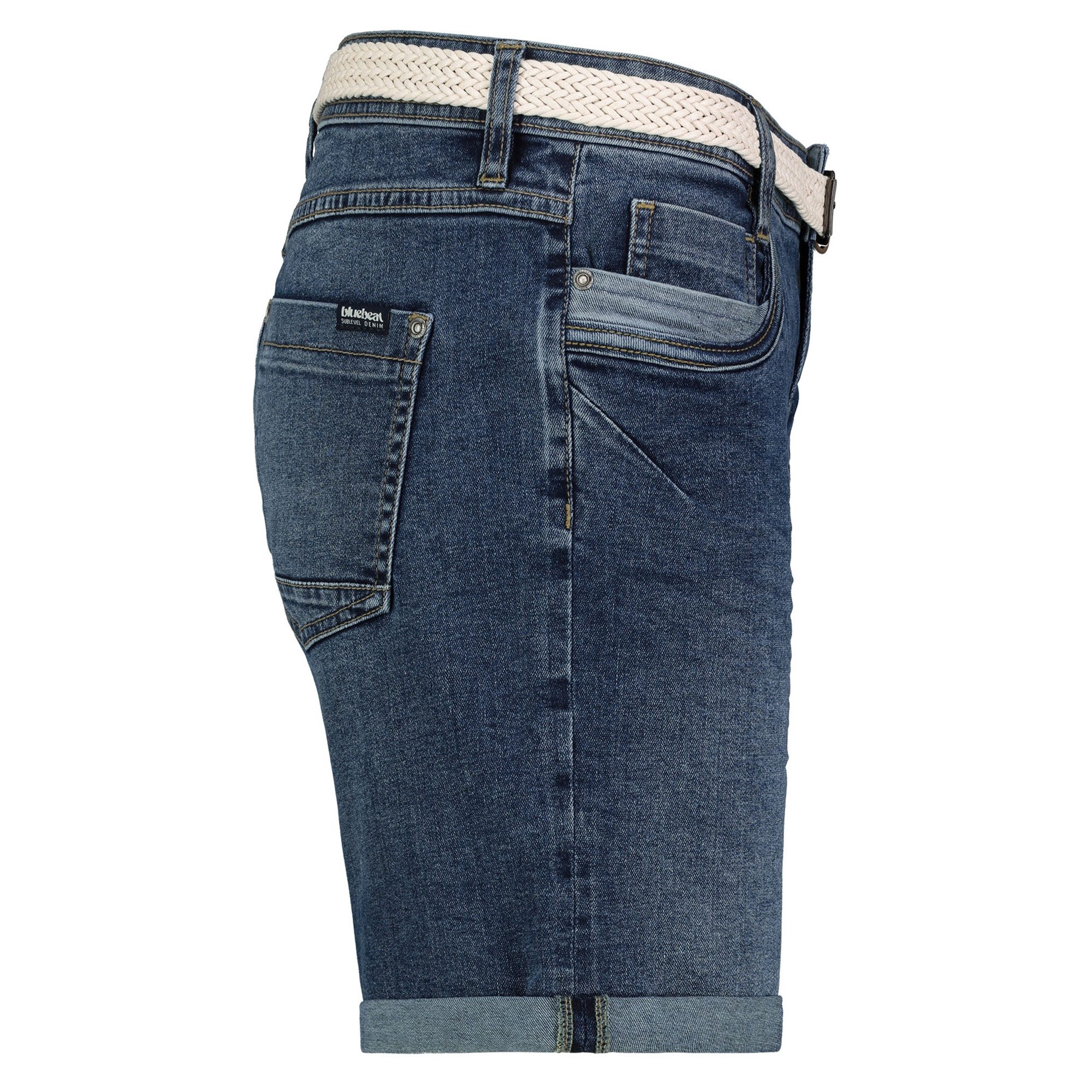 SUBLEVEL Shorts Damen Bermudas kurze Hose Baumwolle Jeans Sommer Chino Stoff
