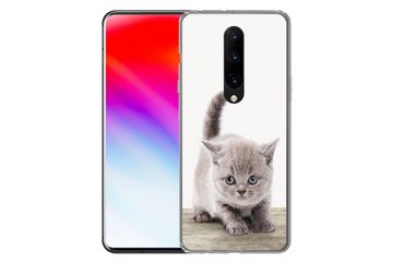 MuchoWow Handyhülle Kätzchen - Katze - Haustiere - Jungen - Kinder - Mädchen, Phone Case, Handyhülle OnePlus 7 Pro, Silikon, Schutzhülle
