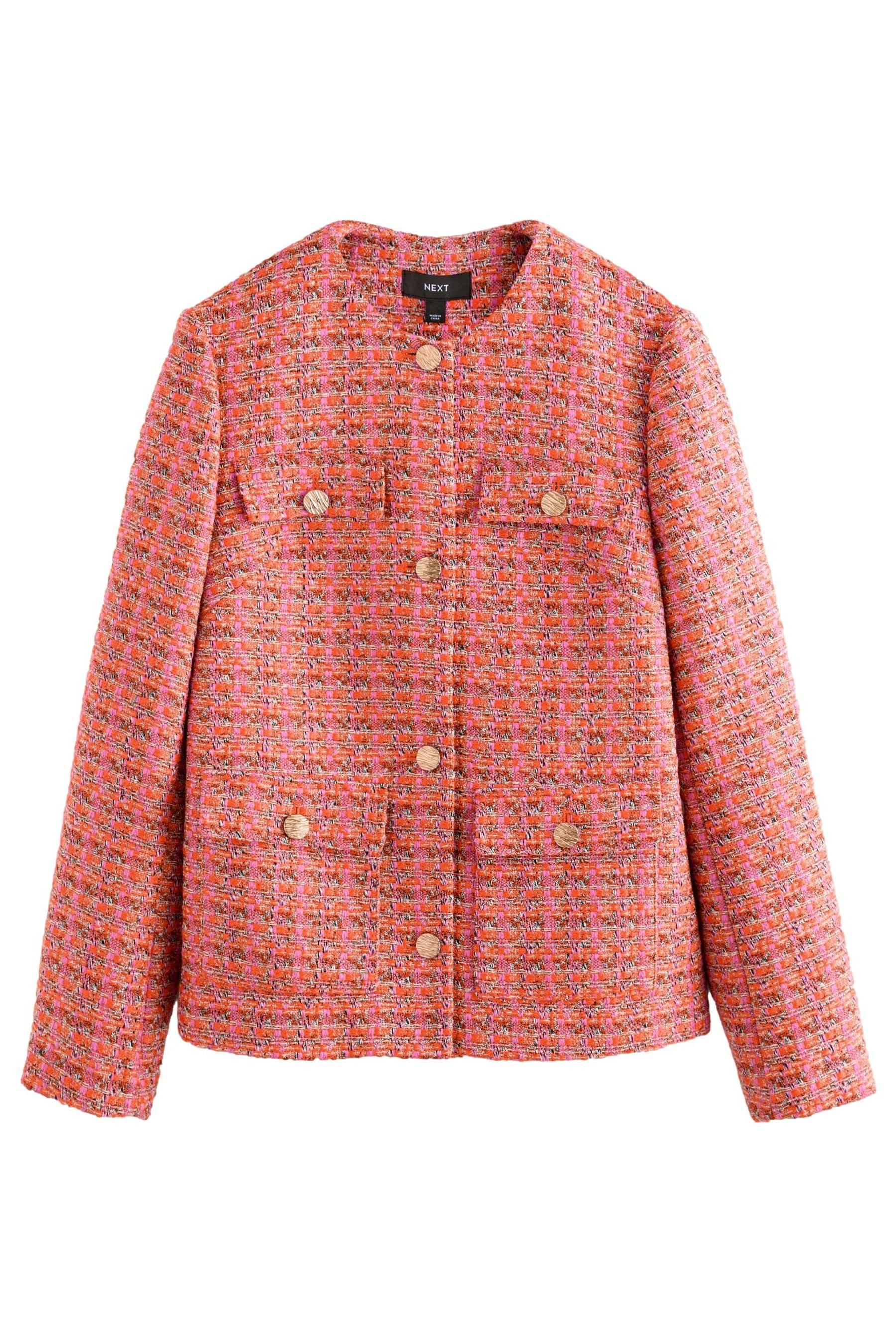 Next Jackenblazer Strukturierte Bouclé-Jacke ohne Kragen günstig online kaufen