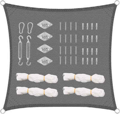 Woltu Sonnensegel, (1-tlg), aus HDPE Durchlässig UV Schutz quadratisch