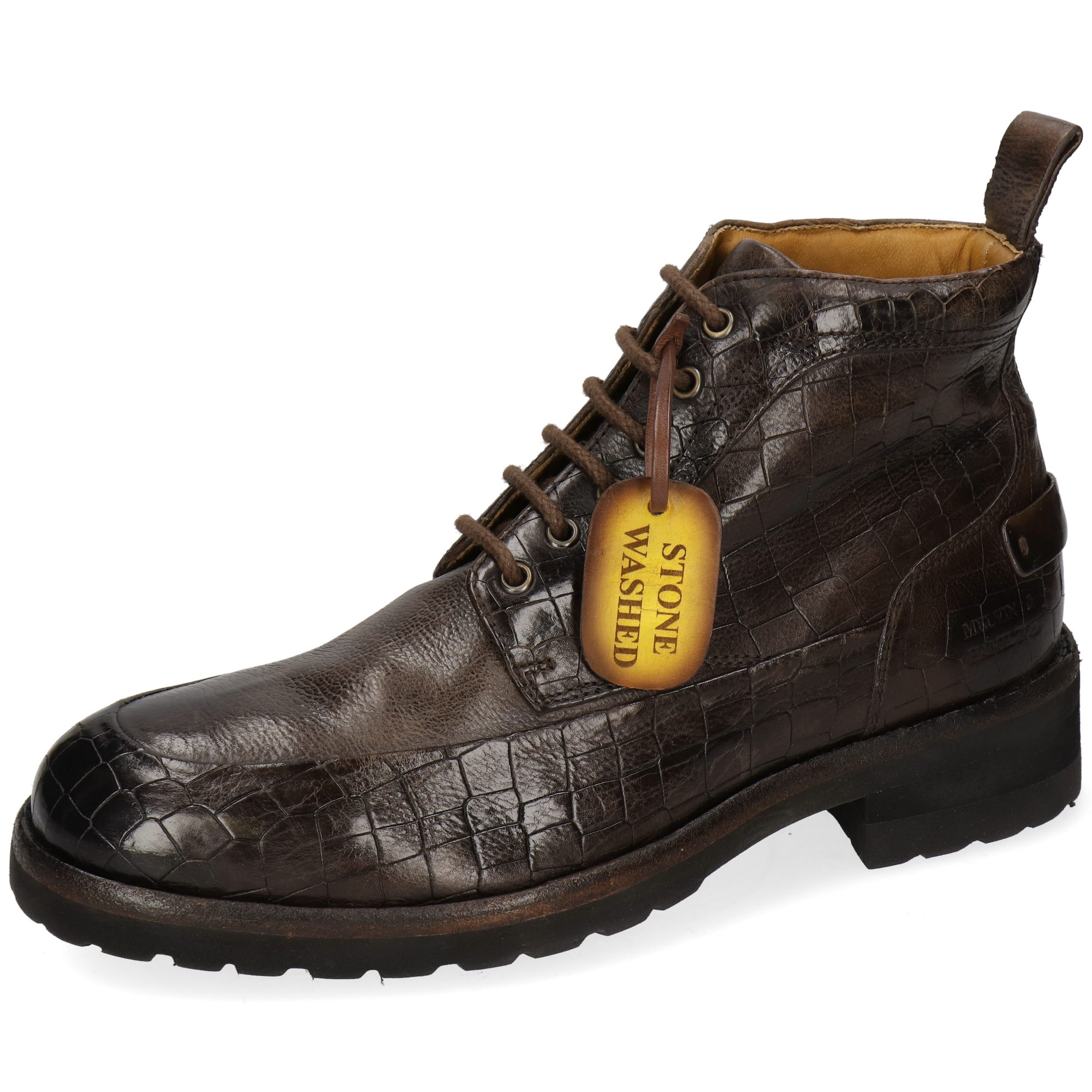 Melvin & Hamilton Tucker 6 Leder-Schnürstiefeletten für Herren Stiefelette Flache Absätze, Echtes Leder, Vegetabile Gerbung