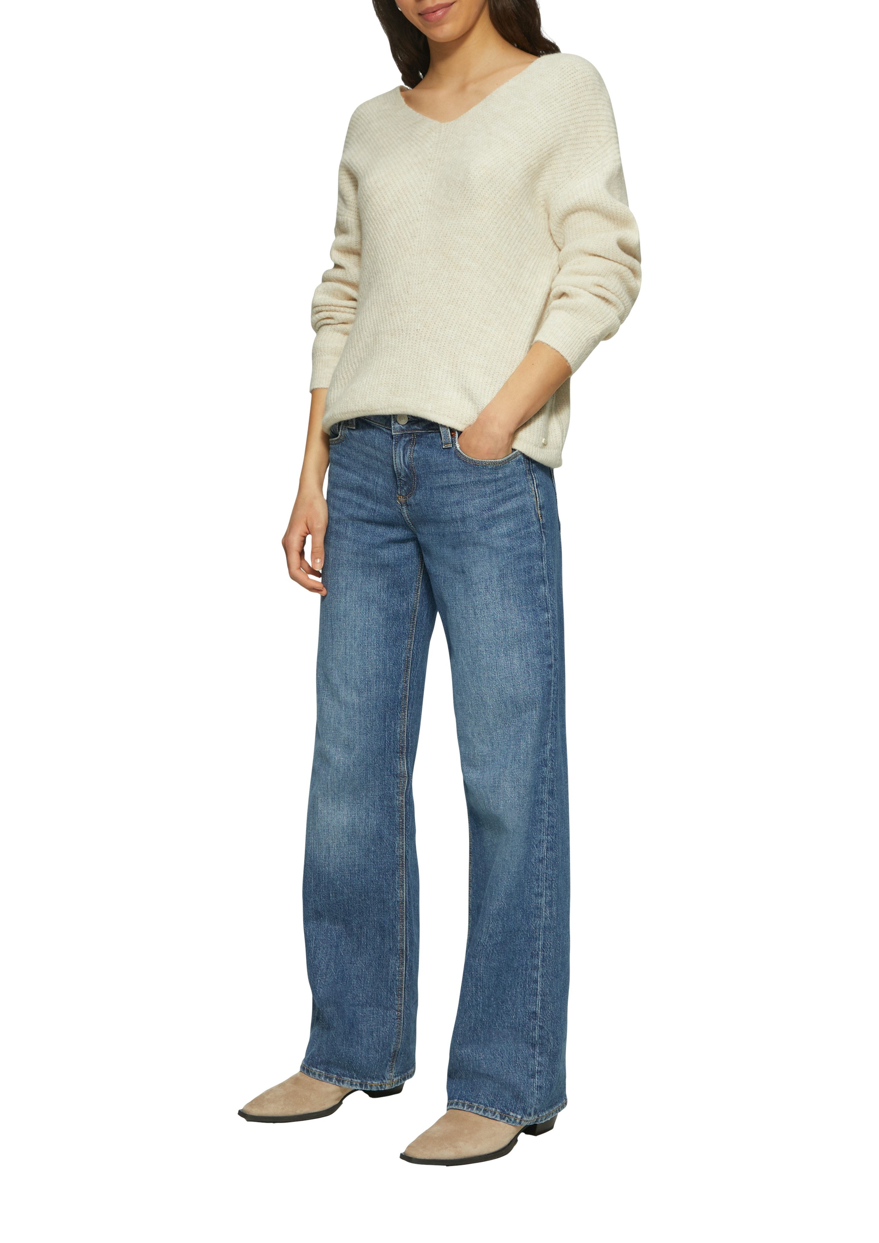 QS Strickpullover in Melange Optik günstig online kaufen