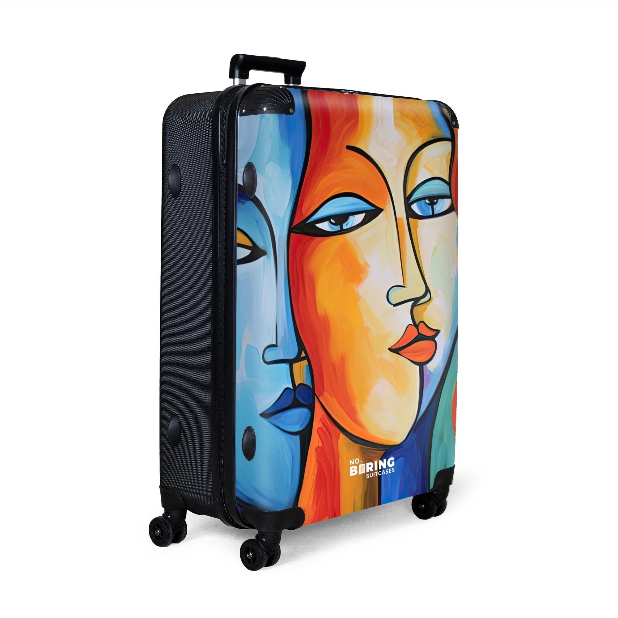 NoBoringSuitcases.com© Hartschalen-Trolley Kopf - Ölgemälde - günstig online kaufen