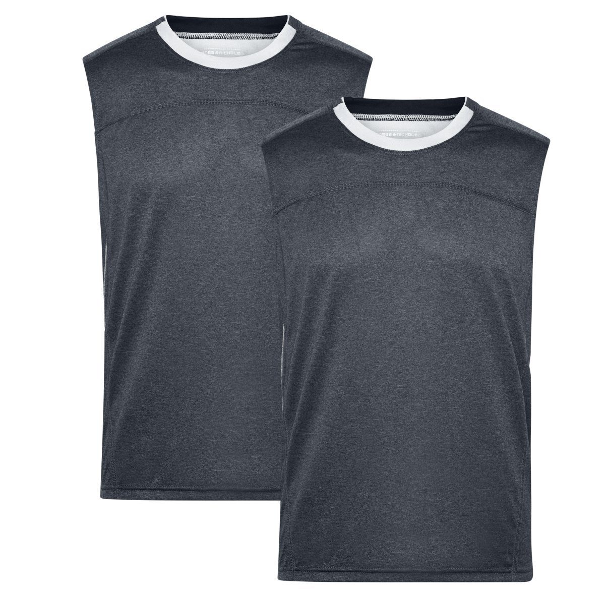 James & Nicholson Lauftop Doppelpack Sportliches Herren Lauf Top aus Funktionspolyester JN470 (Doppelpack, 2er-Pack) Feuchtigkeitsregulierendes Material