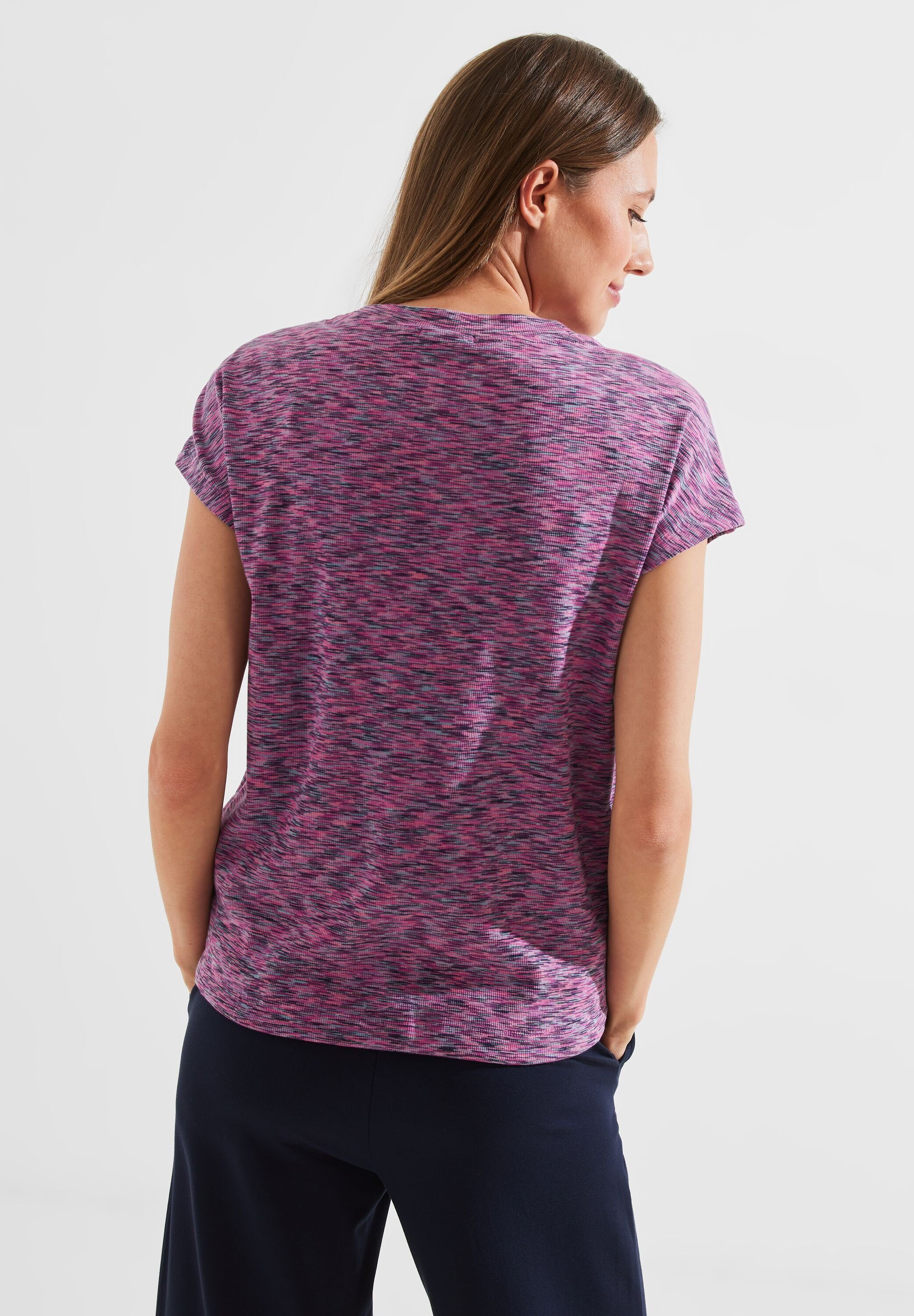 Cecil T-Shirt in Damen Melange Optik, T-Shirt