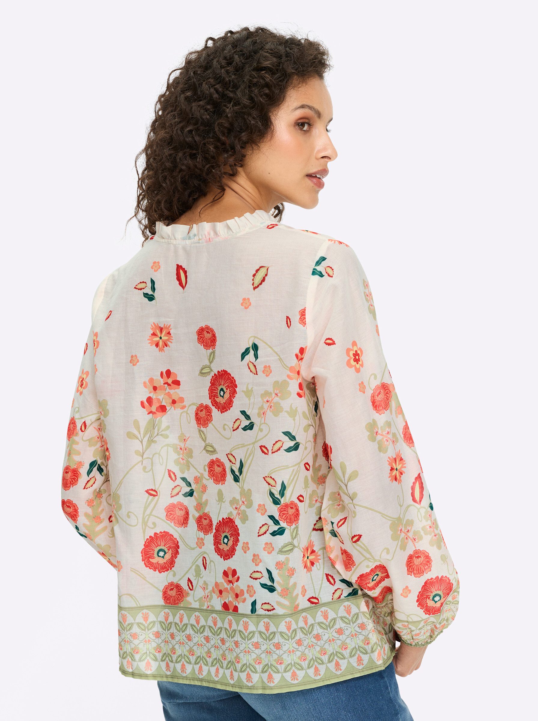 heine Klassische Bluse Druckbluse Langarm