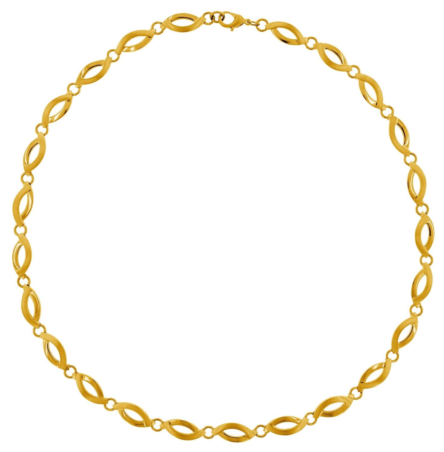 Boccia Gliederkette 0876-04, für Damen-Kette Titan vergoldet