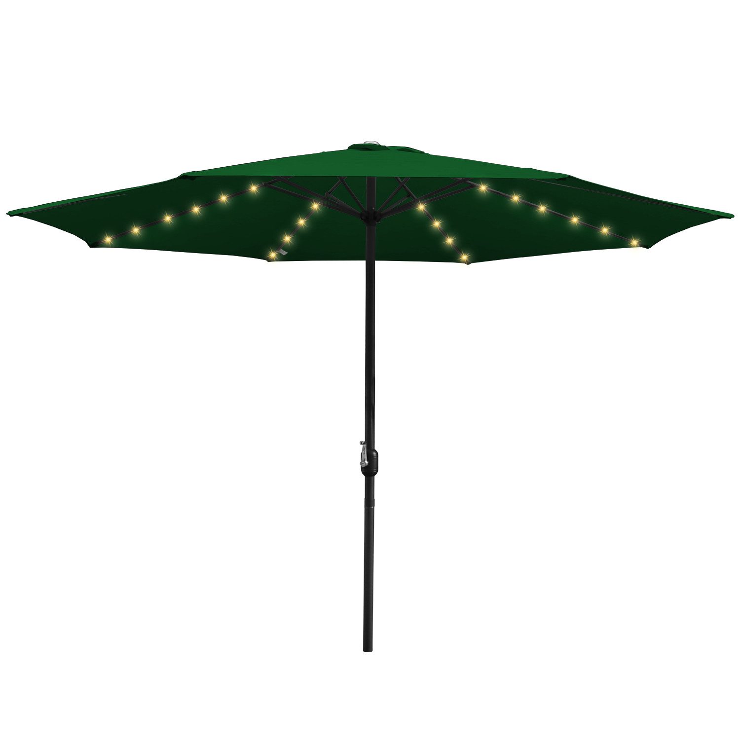 Clanmacy Sonnenschirm Ø3.5m Gartenschirm LED Ampelschirm günstig online kaufen