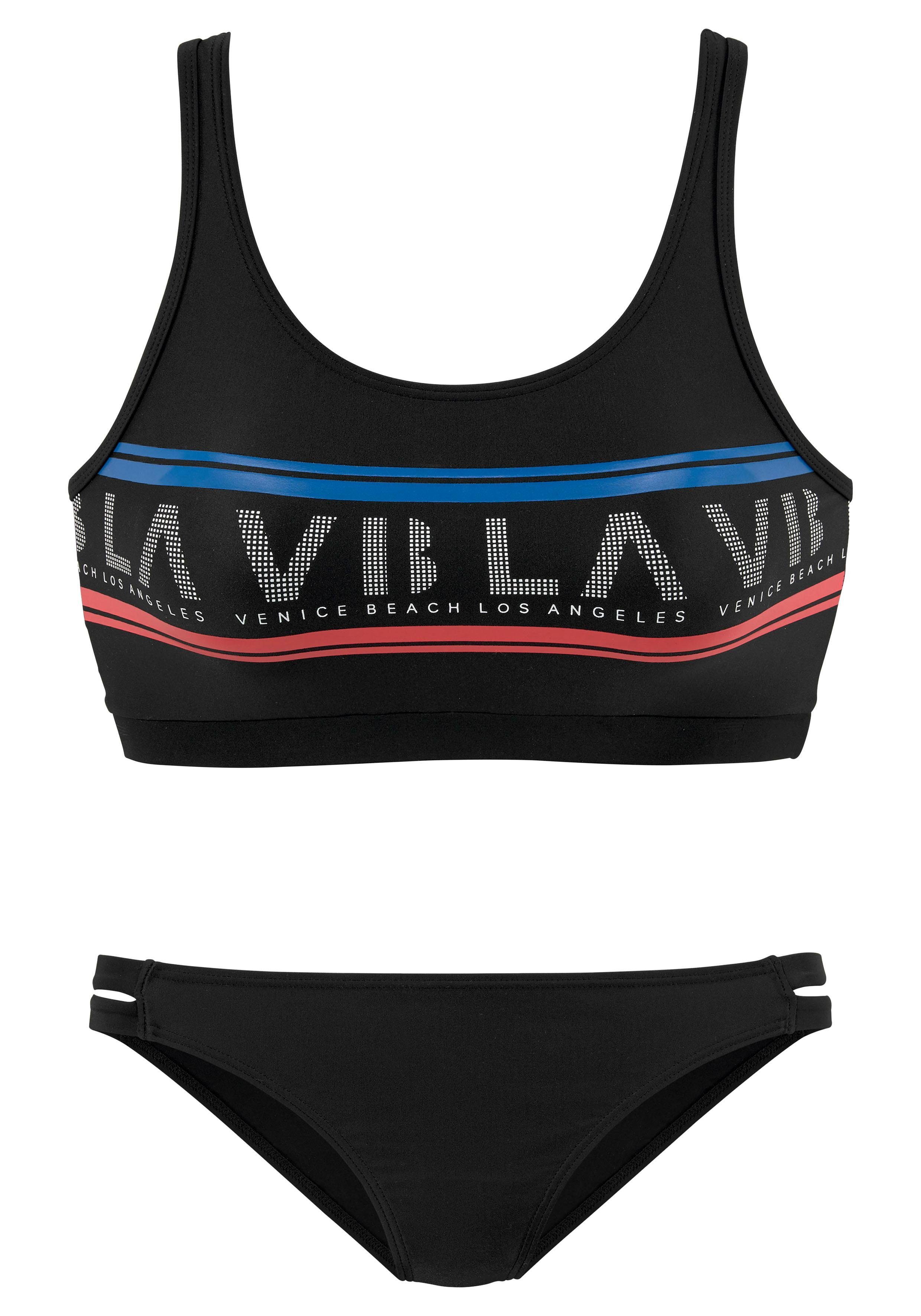 Venice Beach Bustier-Bikini Mit Logodruck günstig online kaufen