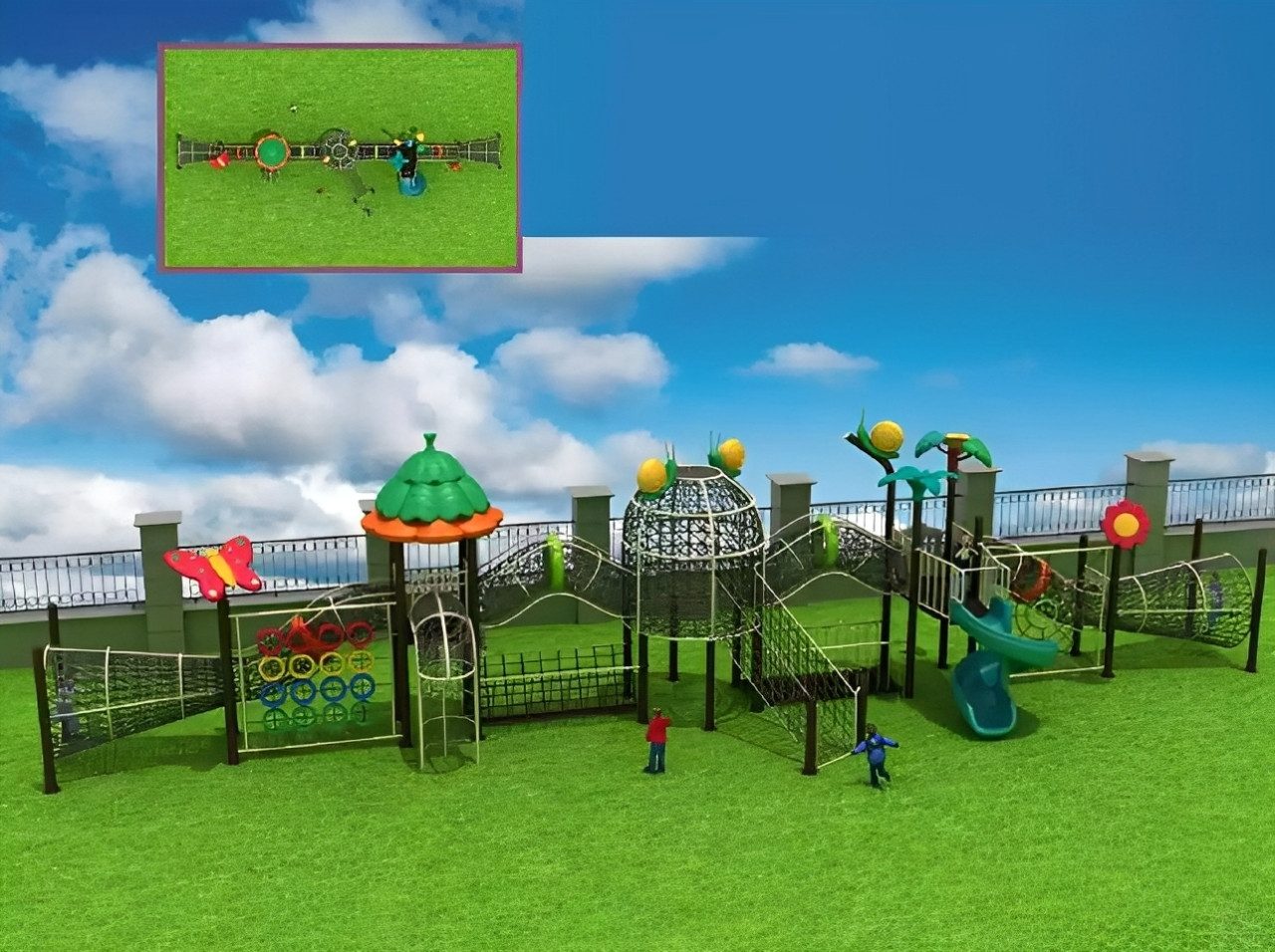 Xlmoebel Spielturm Kunststoff-Spielplatz mit Kletterwand für Outdoor-Aktivitäten, Hergestellt in Europa