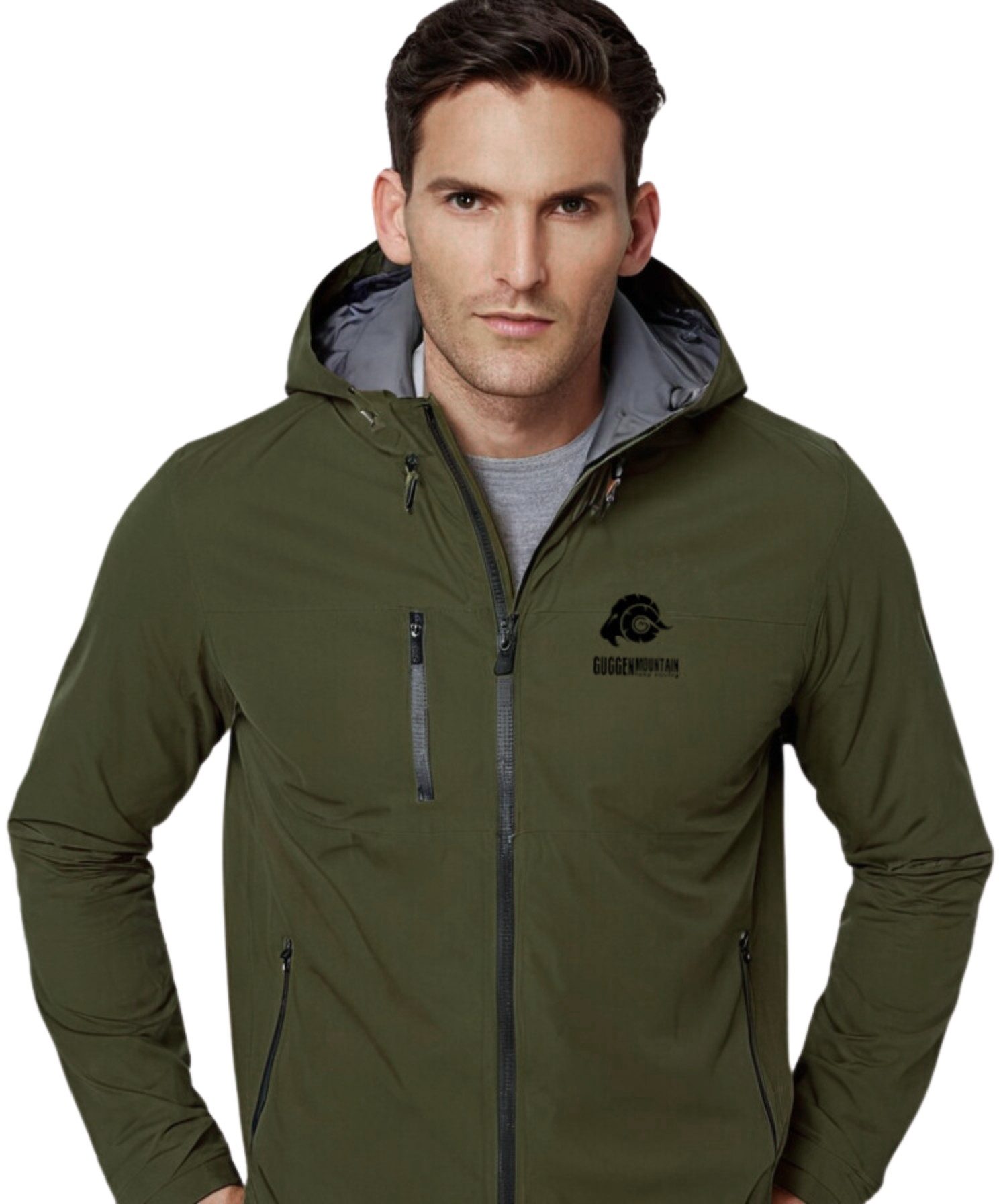 GUGGEN Mountain Hardshelljacke Herren Allwetter Hardshelljacke Regenjacke H07 Sport 3L Wanderjacke wasserdichte Membran, versiegelte Nähte, 4-Wege-Stretch, Skipasstasche
