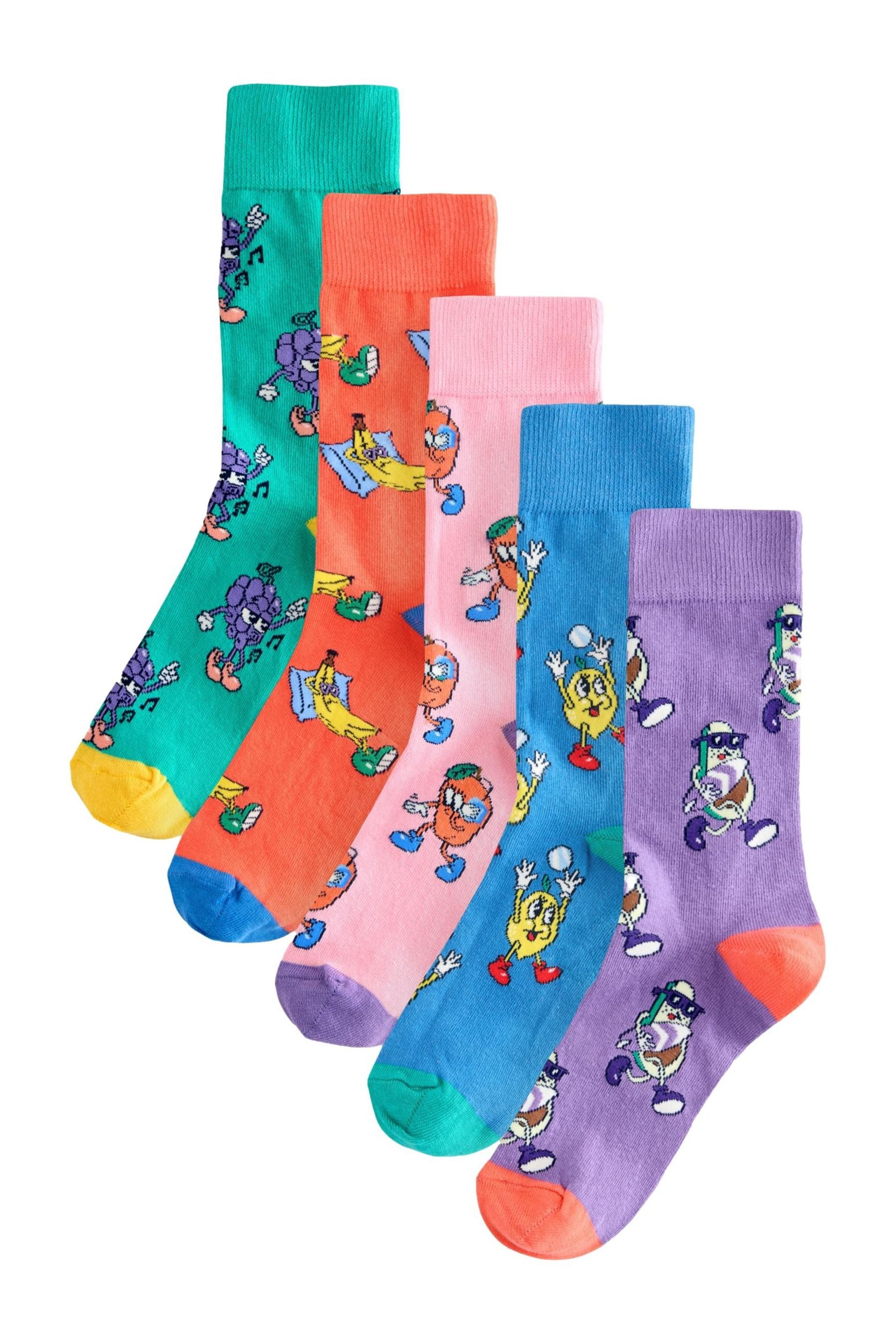 Kurzsocken Gemusterte Socken, 5er-Pack