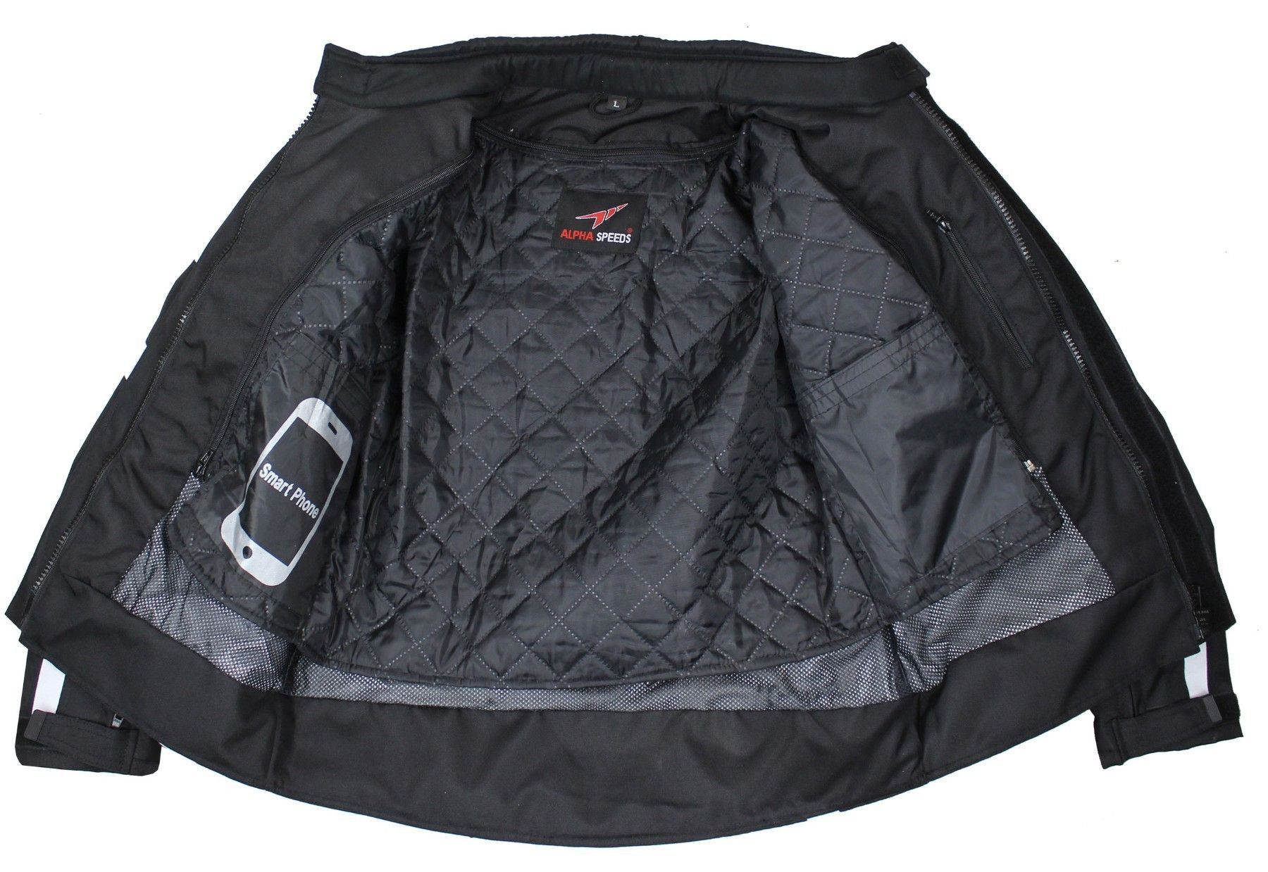 Alpha Speeds Motorradjacke Herren Motorrad Biker Textil Jacke Wasserdicht Jacke mit Protektoren Belüftungssysteme, Innenjacke trennbar: All Season, SLIM Camo-Gr – Bild 5 von 5