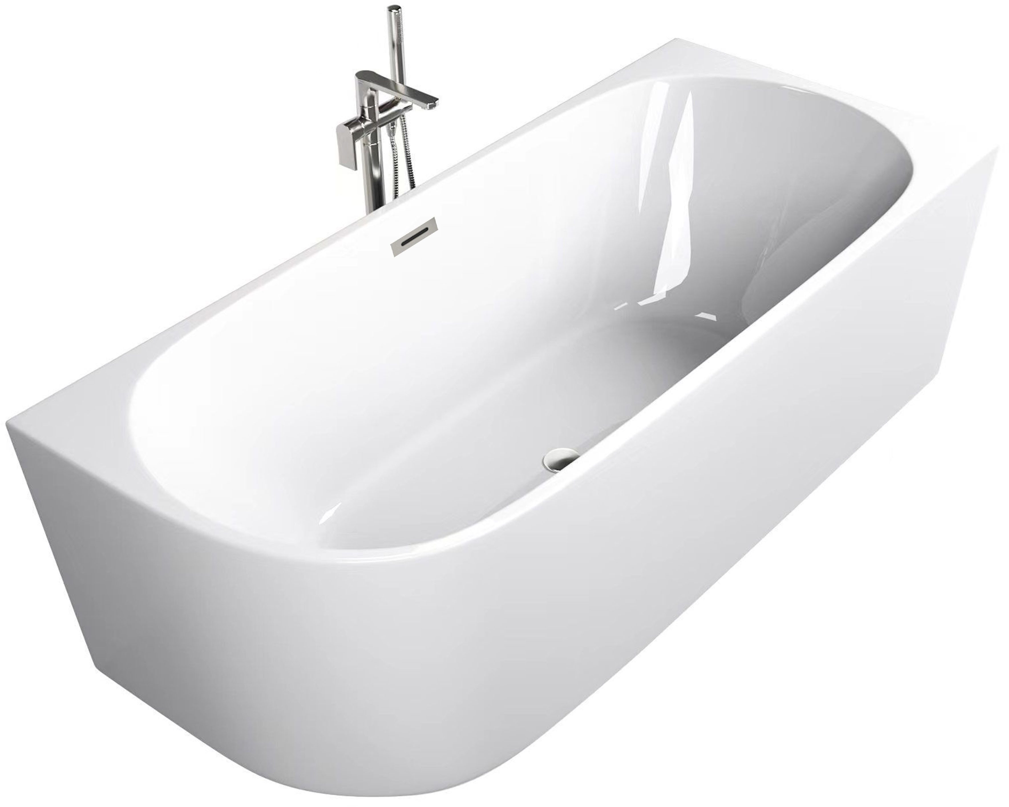Sanotechnik Badewanne SOLVA, 180cm, Acryl Badewanne links