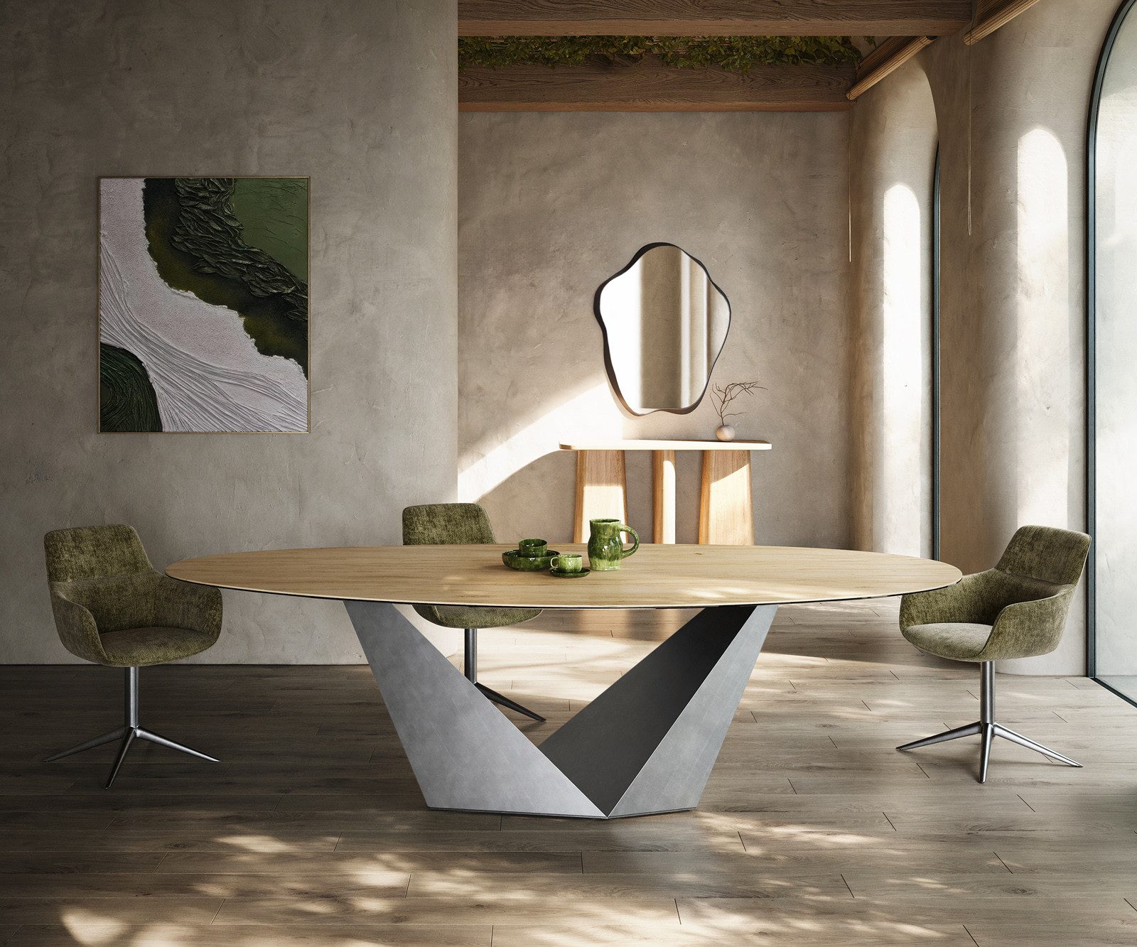 DELIFE Esstisch Edge, Oval Keramik Laminam® günstig online kaufen