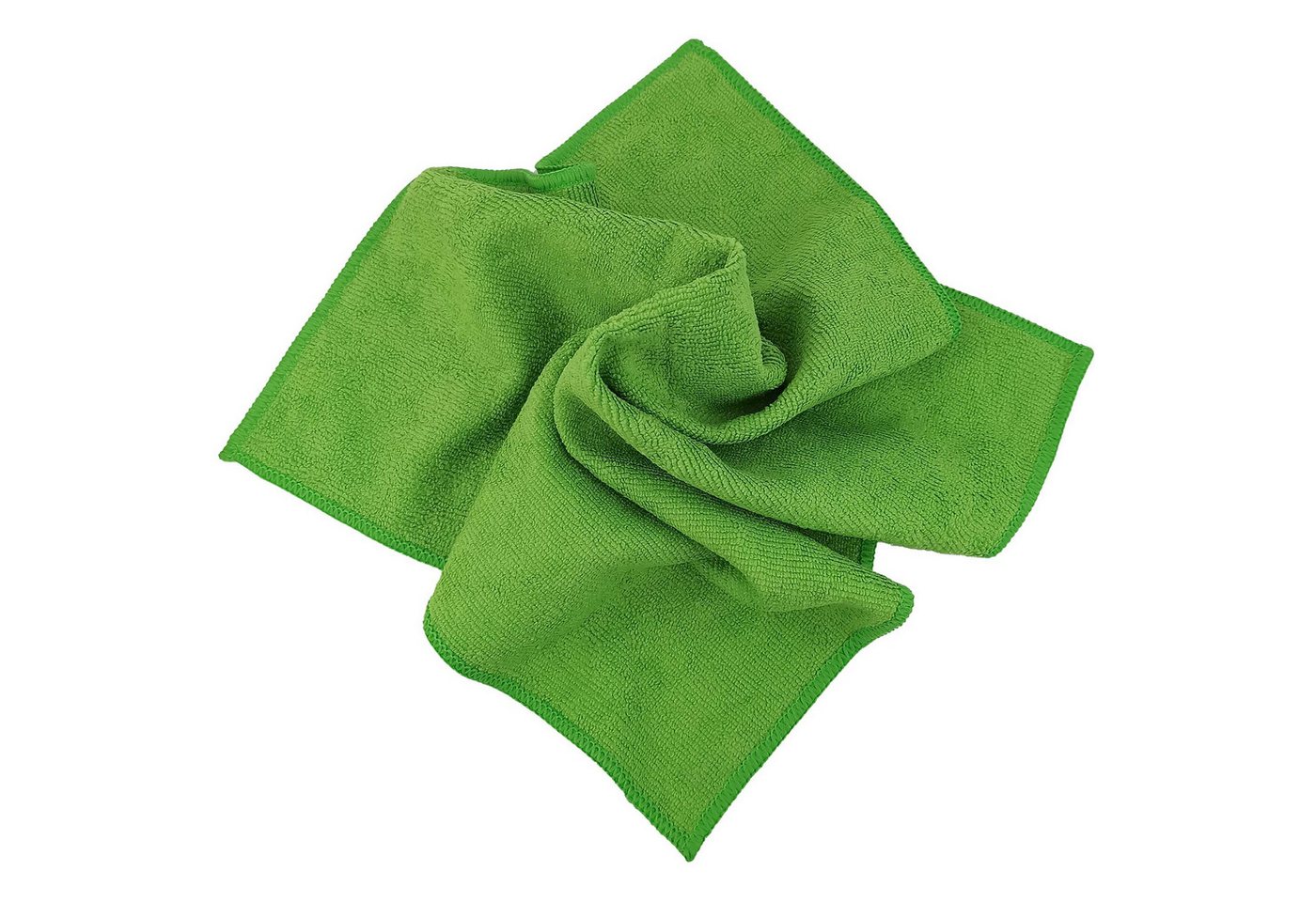 Thumbnail - Scorprotect® Scorprotect 10x Mikrofasertuch 40x40 cm 300 GSM Grün + Schlüsselband Mikrofasertuch
