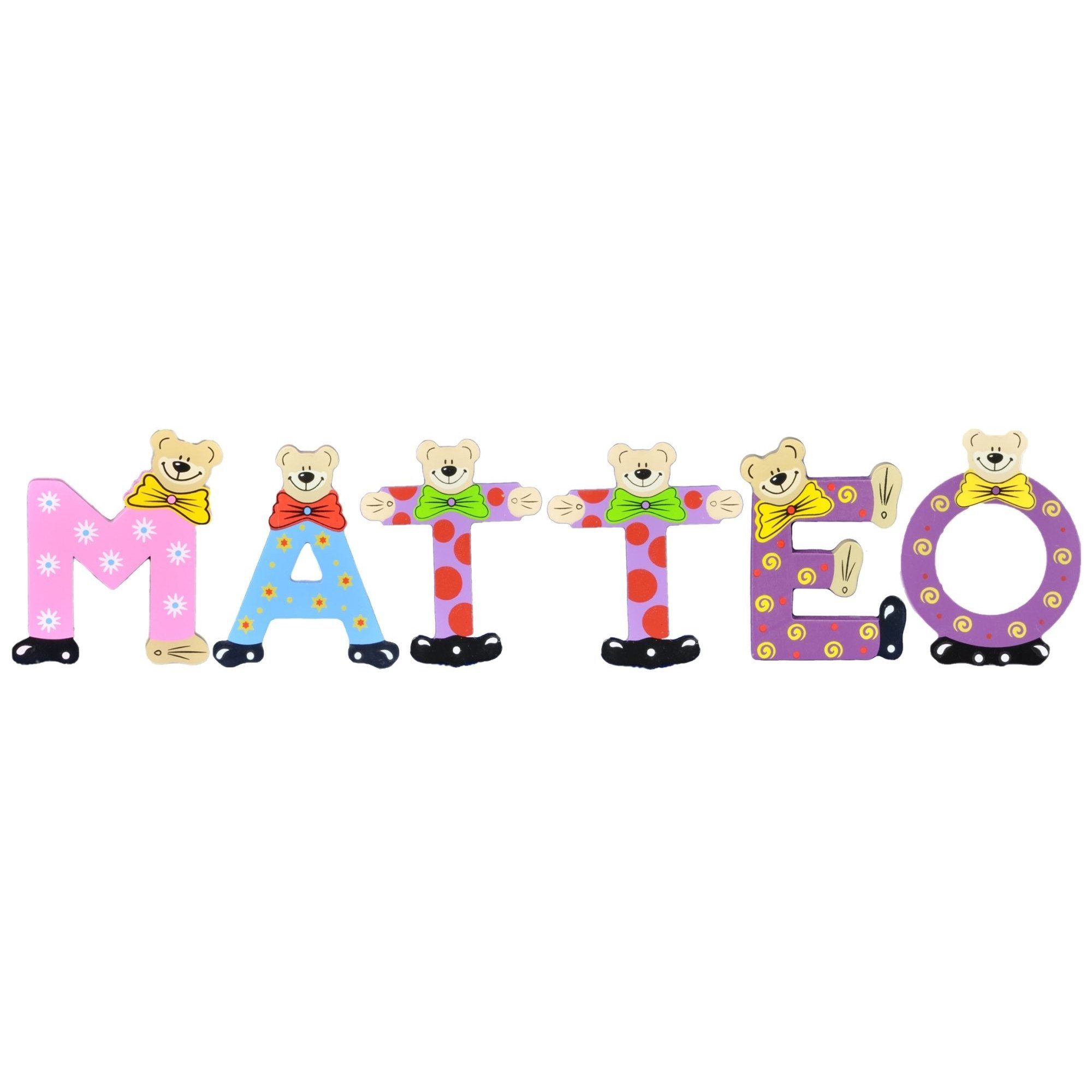 Namen-Set, (Set, sortiert - Holz-Buchstaben Playshoes St), Kinder MATTEO Deko-Buchstaben 6