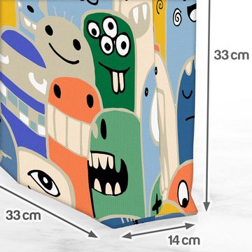 VOID Henkeltasche (1-tlg), Aliens Monster Cartoon Außerirdische Comic Weltall Kinder Kinderzimme