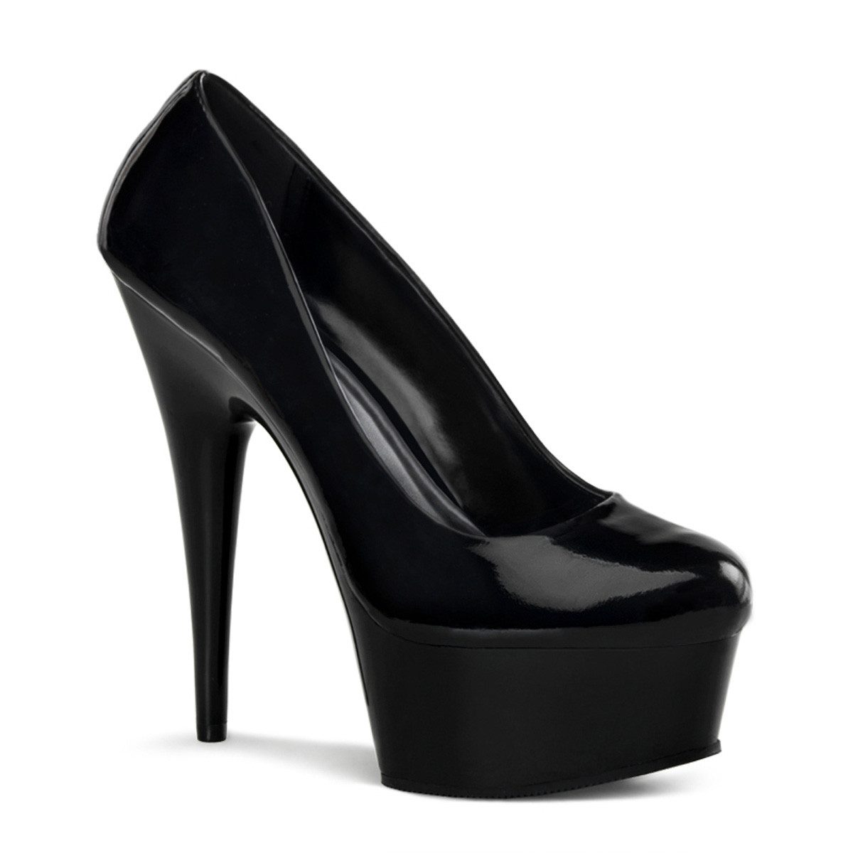 Sale DELIGHT-685 Pleaser Damen High-Heels Plateaupumps schwarz Lack Gr High-Heel-Stiefel