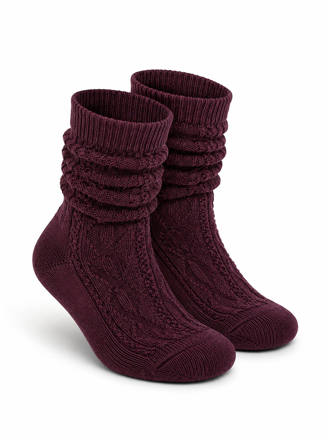 Moschen-Bayern Trachtensocken Trachten Shopper Socke mit Zopfmuster und Rippbund