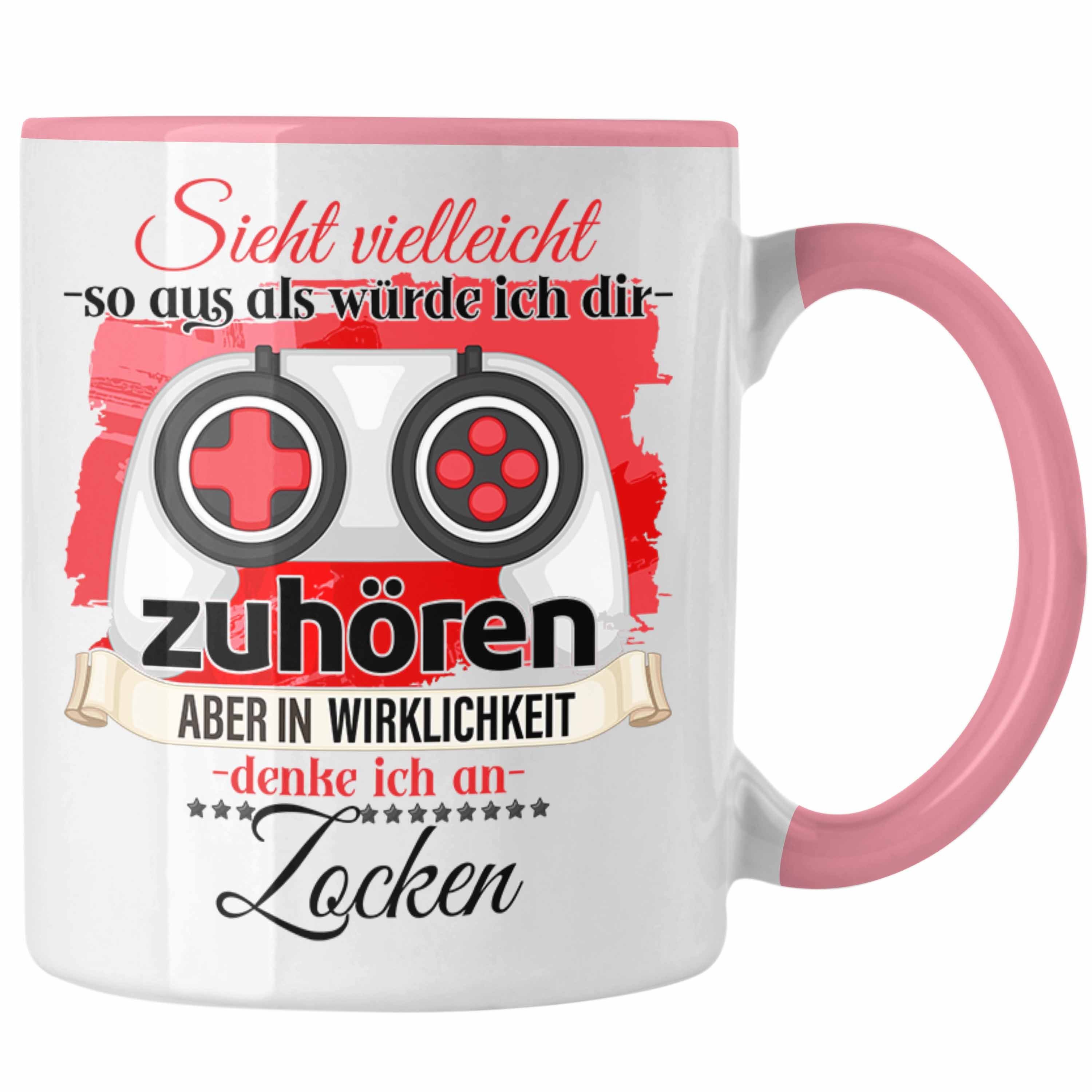 Rosa Zocker Geschenkidee Geschenk Lustig Liebhaber Trendation Tasse Trendation - Tasse Gamer