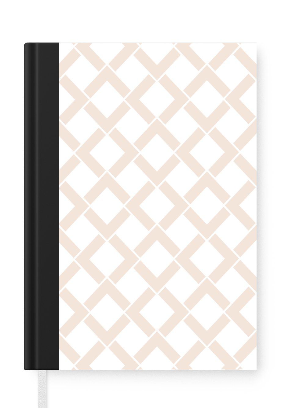 MuchoWow Notizbuch Linie - Geometrie - Muster - Abstrakt, Journal, Merkzettel, Tagebuch, Notizheft, A5, 98 Seiten, Haushaltsbuch