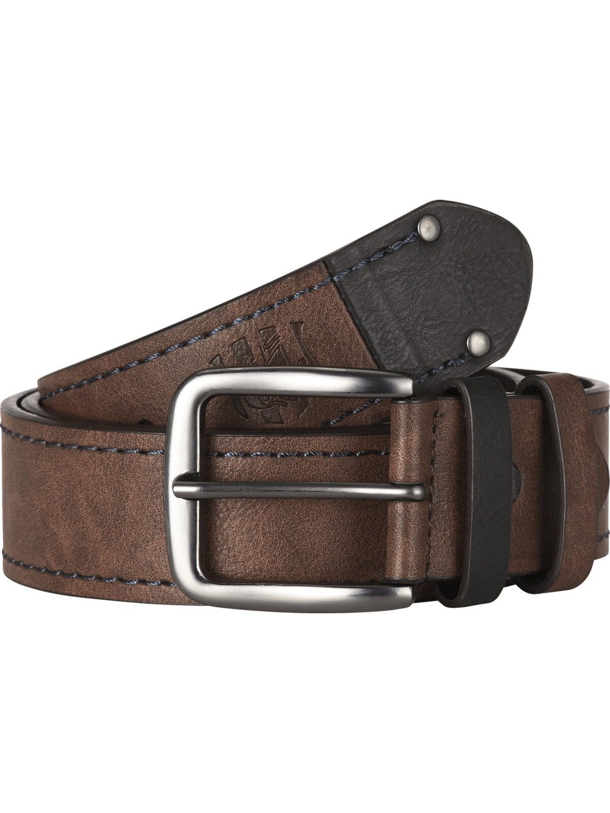 Jan Vanderstorm Ledergürtel BORAK (1-St) mit Prägung und Ziernähten günstig online kaufen