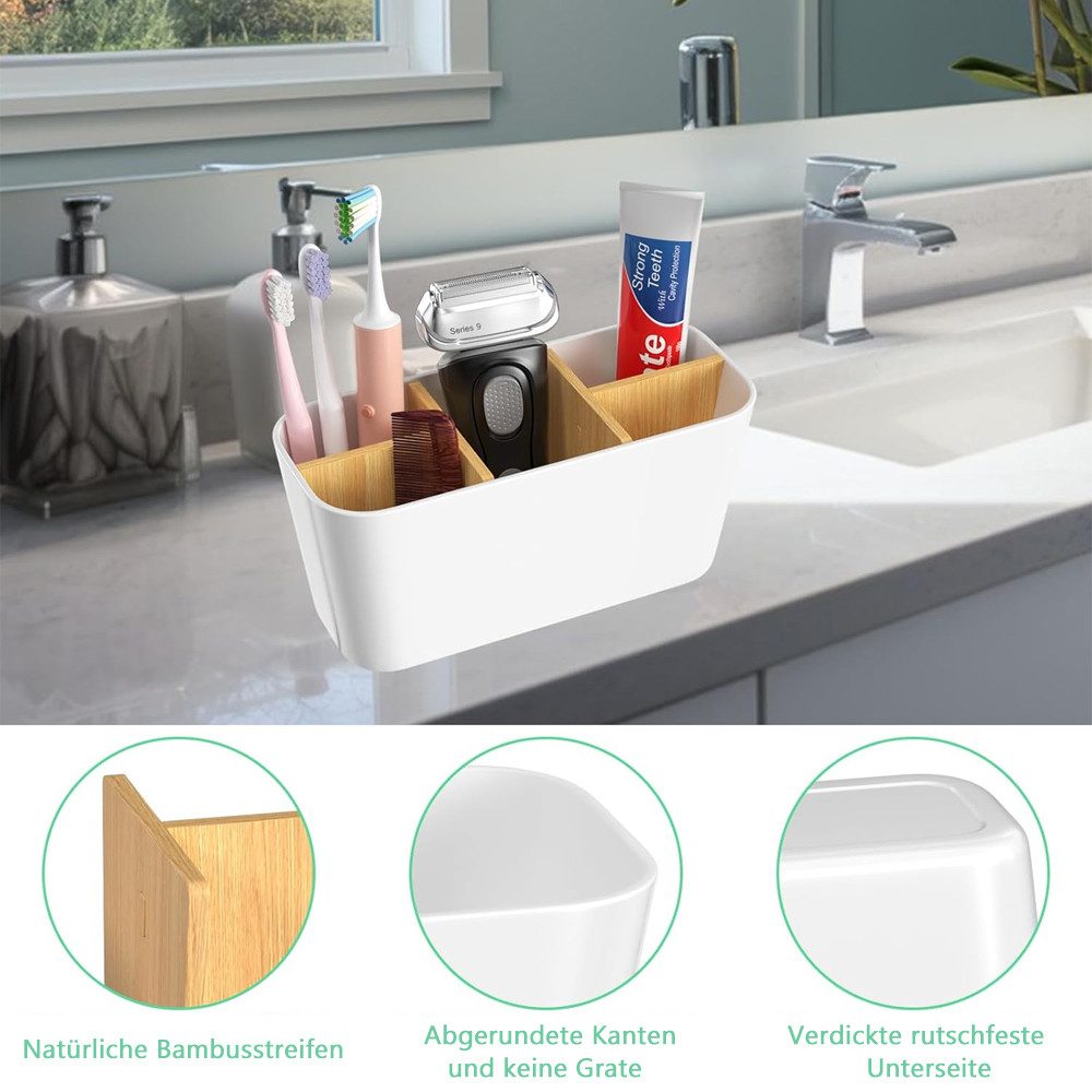 TUWENA Zahnbürstenhalter 5-Fach Toothbrush Holder,Multifunktional Elektrische Zahnbürstenhalter