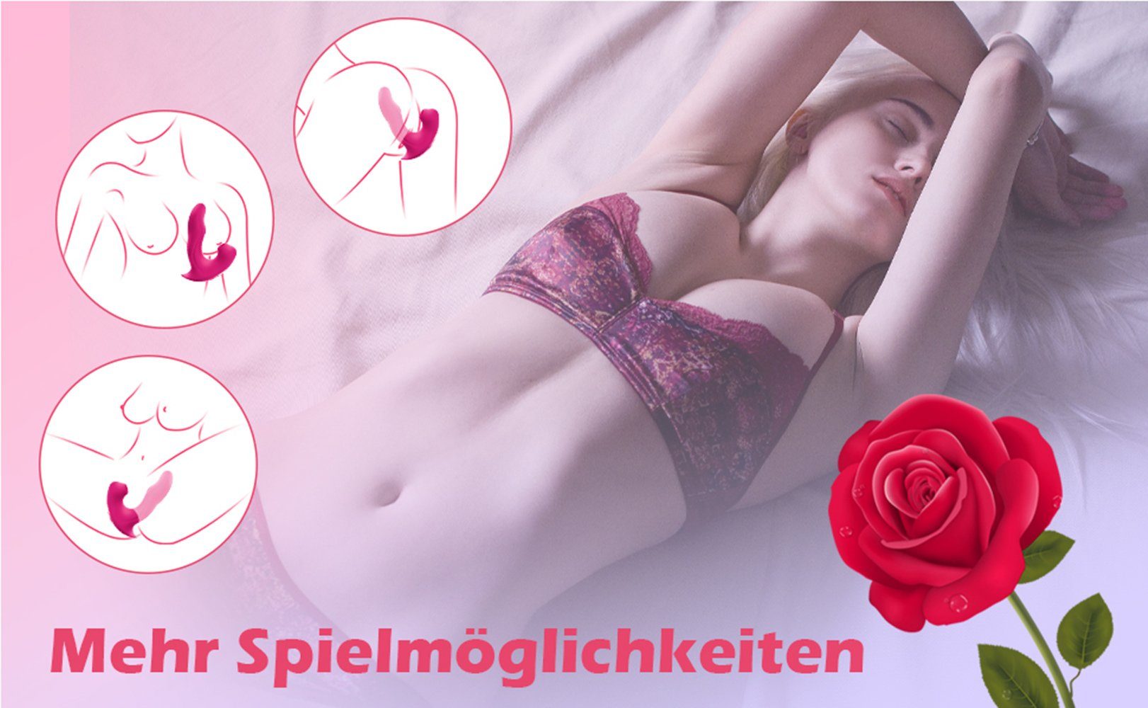 autolock G-Punkt-Vibrator 3-1 neuste Klitoris 10 Pulsationsmodi und Vibrationsmodi,5 G-Punkt Vibrator, Rosa 5 Leckmodi