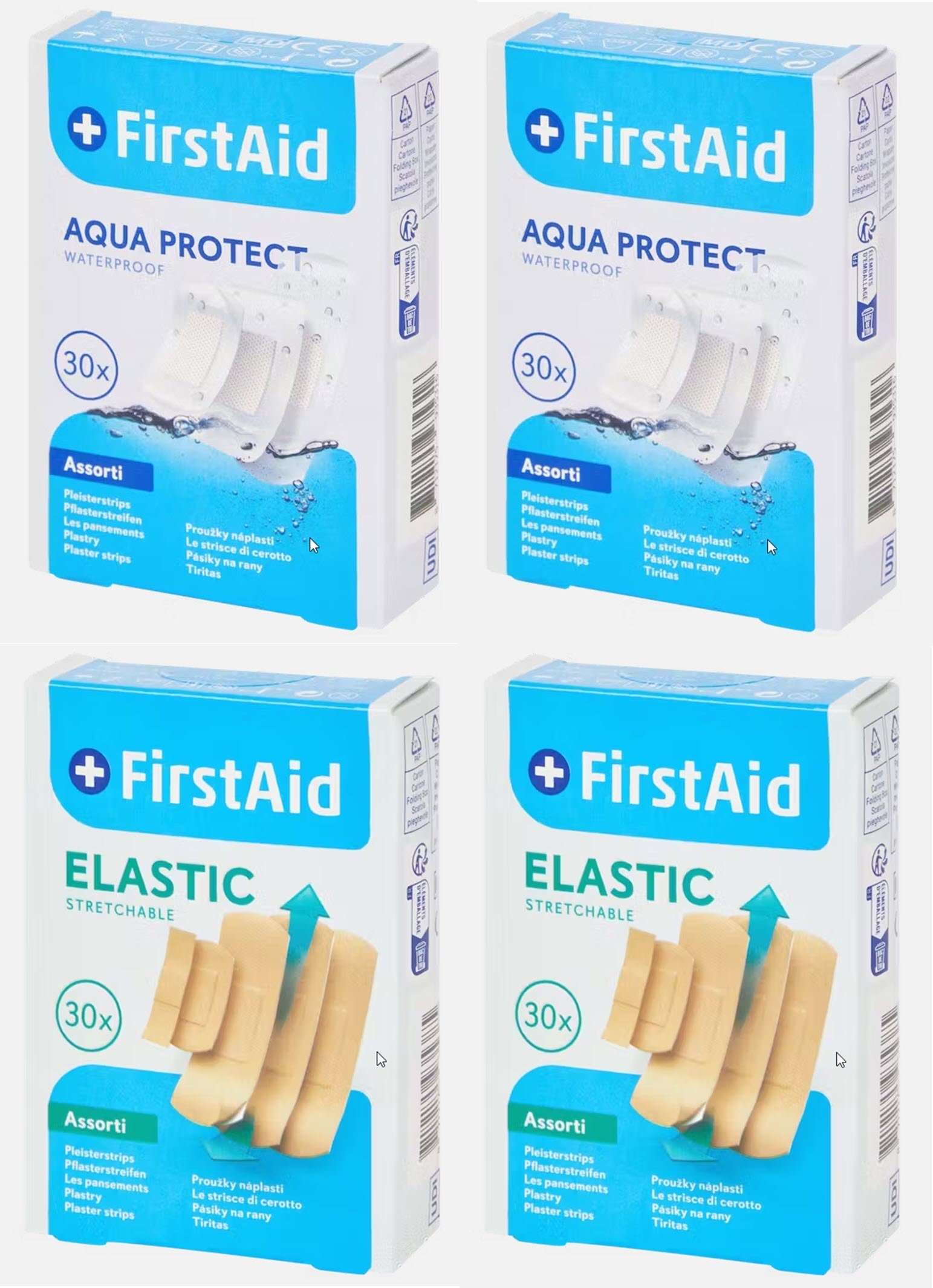 Wundpflaster First Aid Aqua Protect Wasserfest-Pflaster, Elastic-Pflaster
