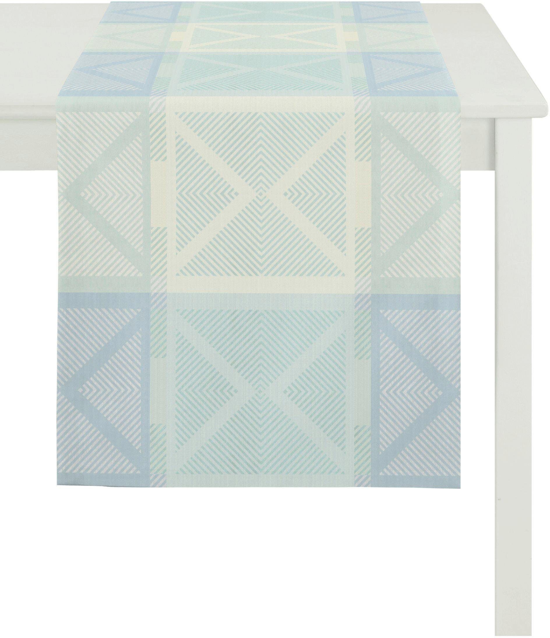 APELT Tischläufer VERONA, LOFT STYLE, Jacquard (1-tlg) blau/hellblau/natur