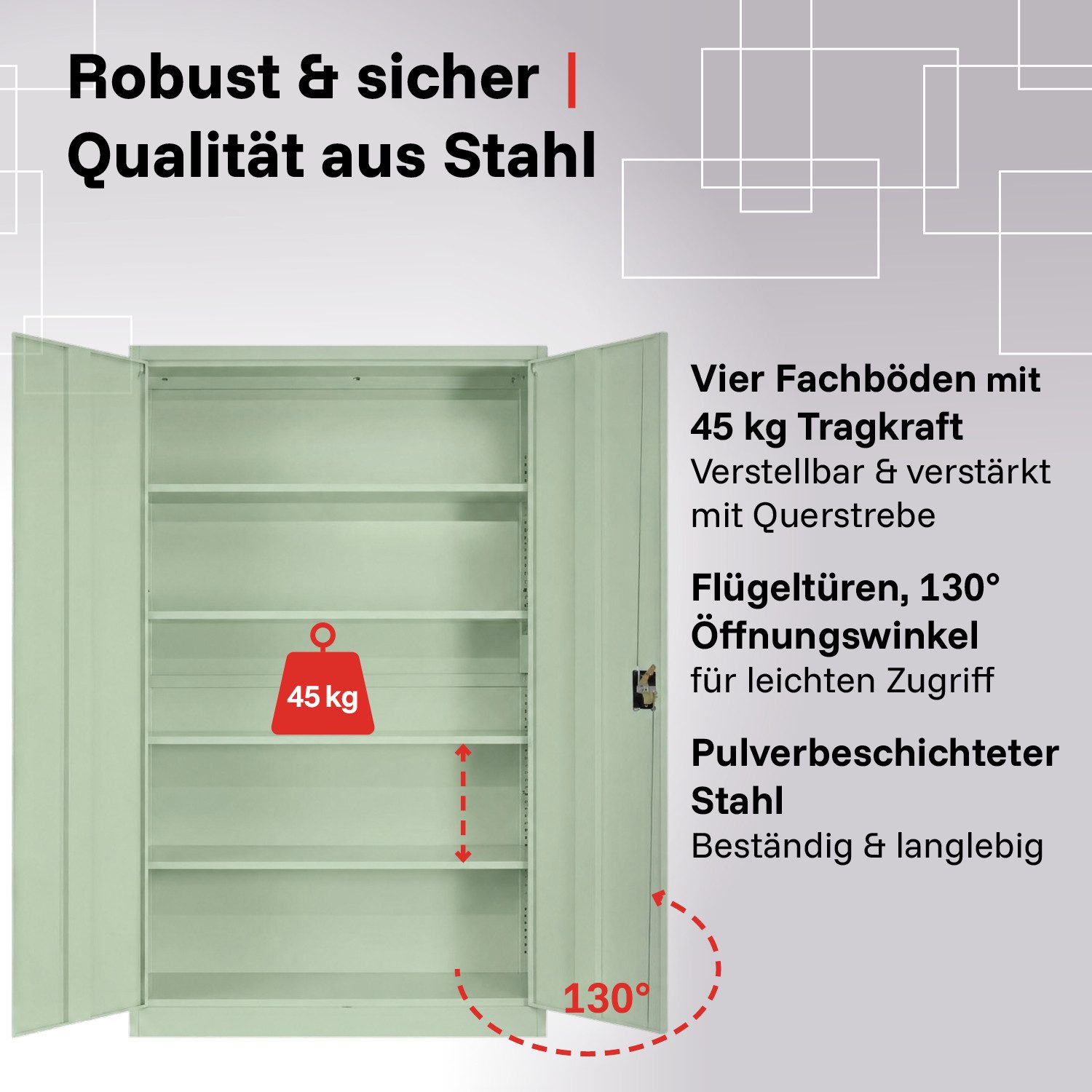 LagerZwei Aktenschrank Stahlschrank 140 x 90 x 40 cm abschließbar