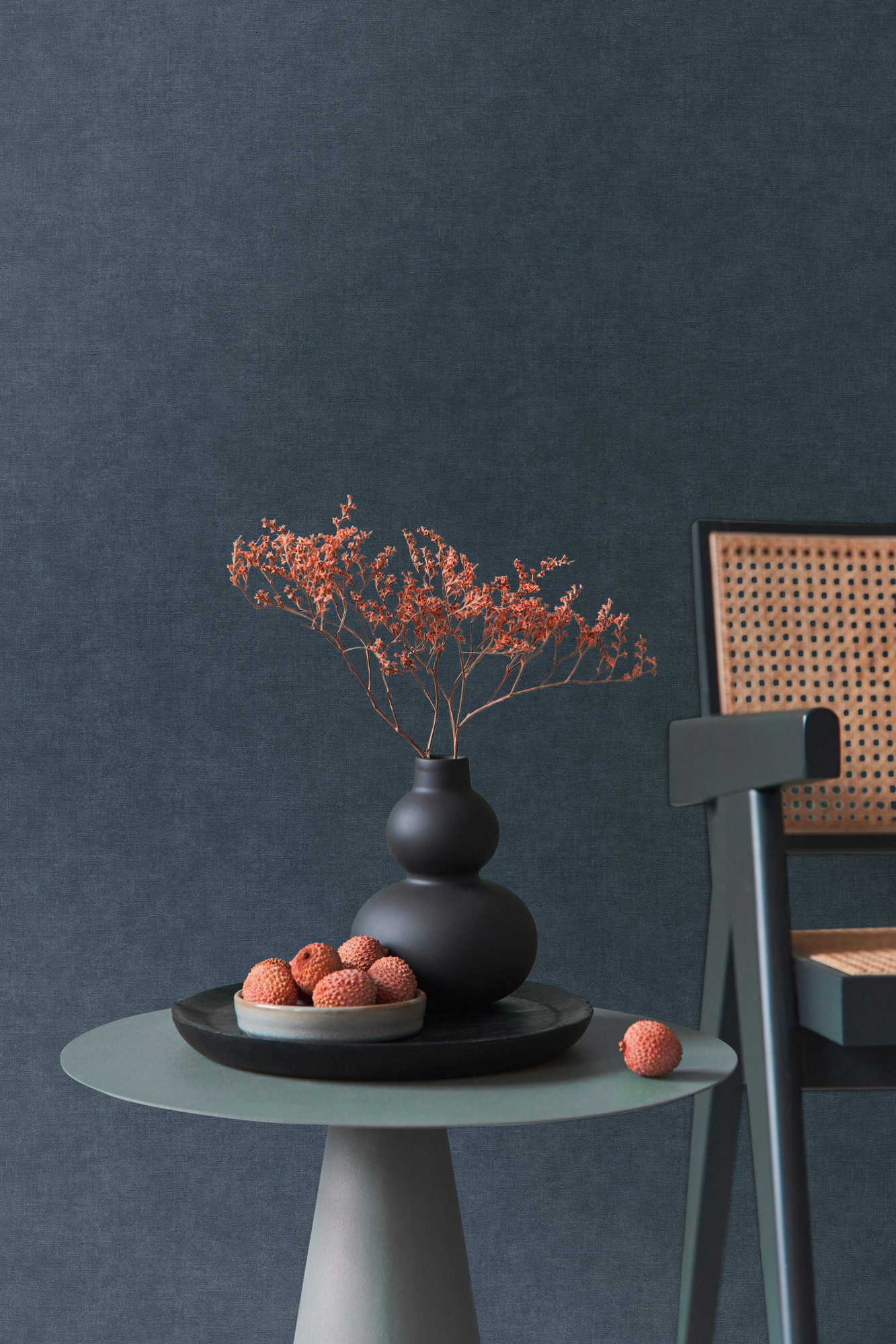 living walls Vliestapete Smart Surfaces einfarbige Tapete Unitapete Struktur-Optik Landhaus, strukturiert, matt, (1 St), Vliestapete Textil-Optik für Schlafzimmer Küche Wohnzimmer Uni Design