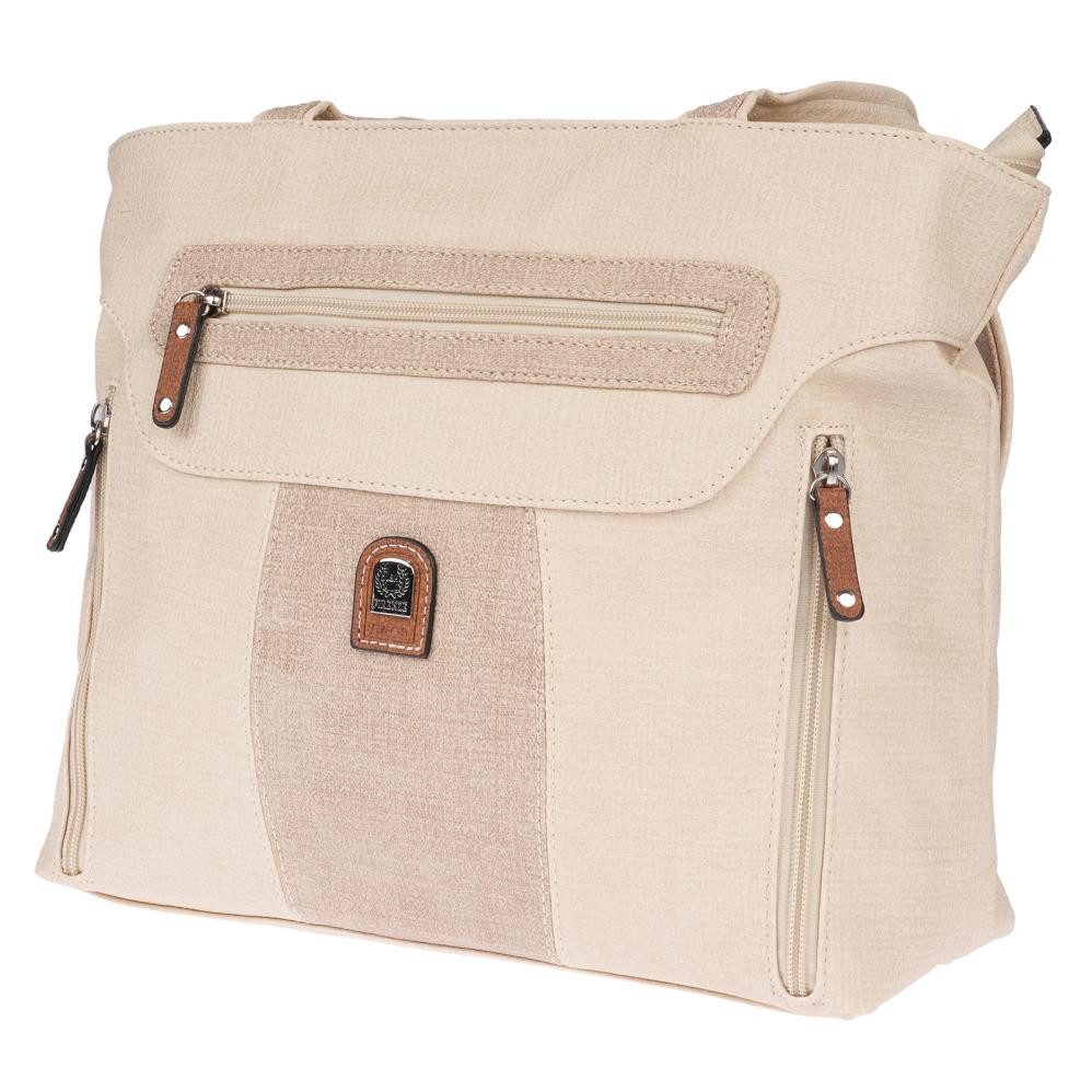 Christian Wippermann Henkeltasche Große Damen Tasche Schultertasche Umhängetasche (1 tlg), Henkeltasche Leder Optik Bag