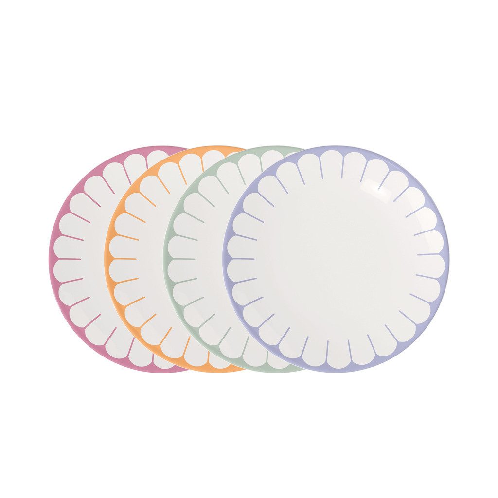 Villeroy & Boch Frühstücksteller Fleur couleur Frühstücks-/Dessertteller 4tlg., (4 St)
