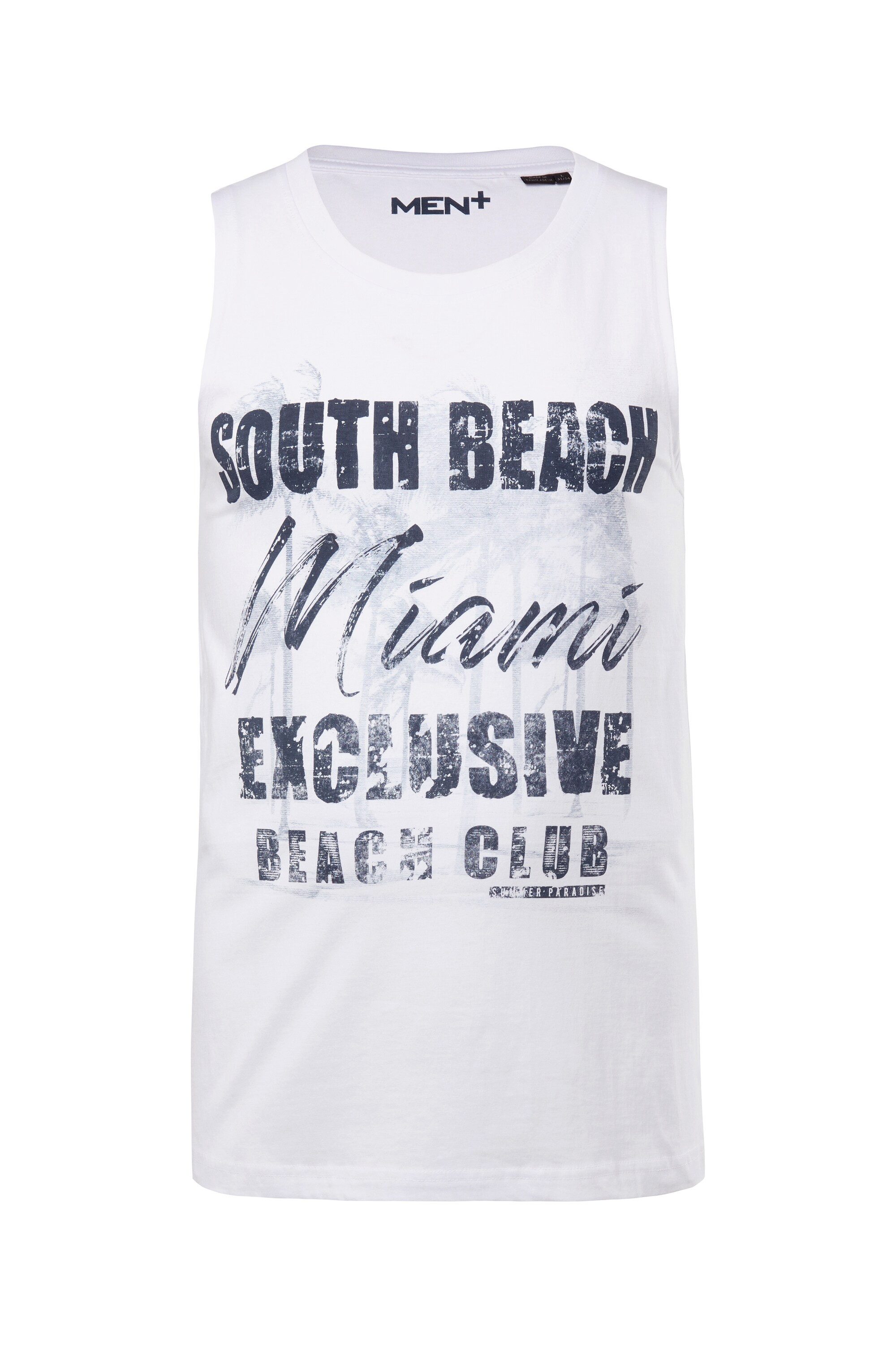 Men Plus T-Shirt Men+ Tanktop Print Rundhals bis 8 XL günstig online kaufen