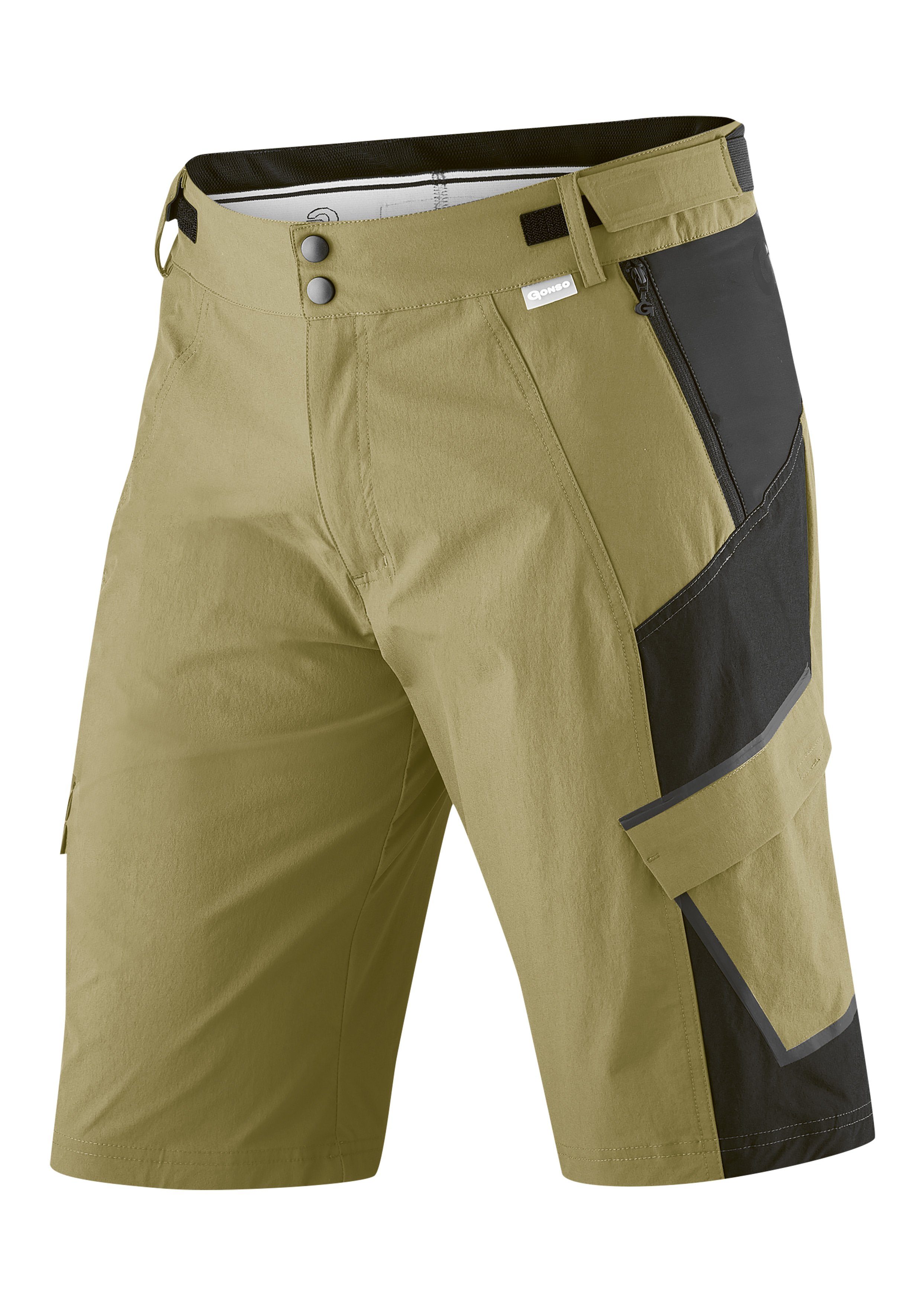 Gonso Fahrradhose KERKA MTB-Shorts aus robustem Material mit Packingtaschen