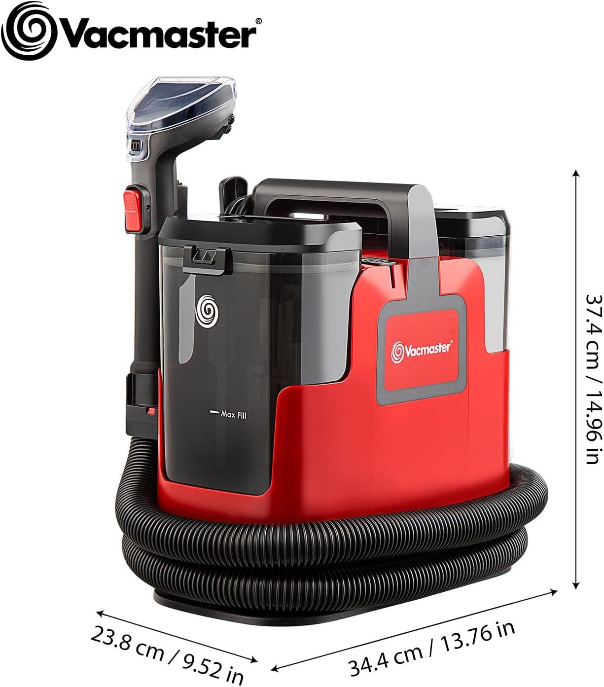 Vacmaster Handstaubsauger Waschsauger Teppichreiniger Fleckenreiniger, 600 W, für Teppiche, Vorleger, Polster, Treppen und Autos